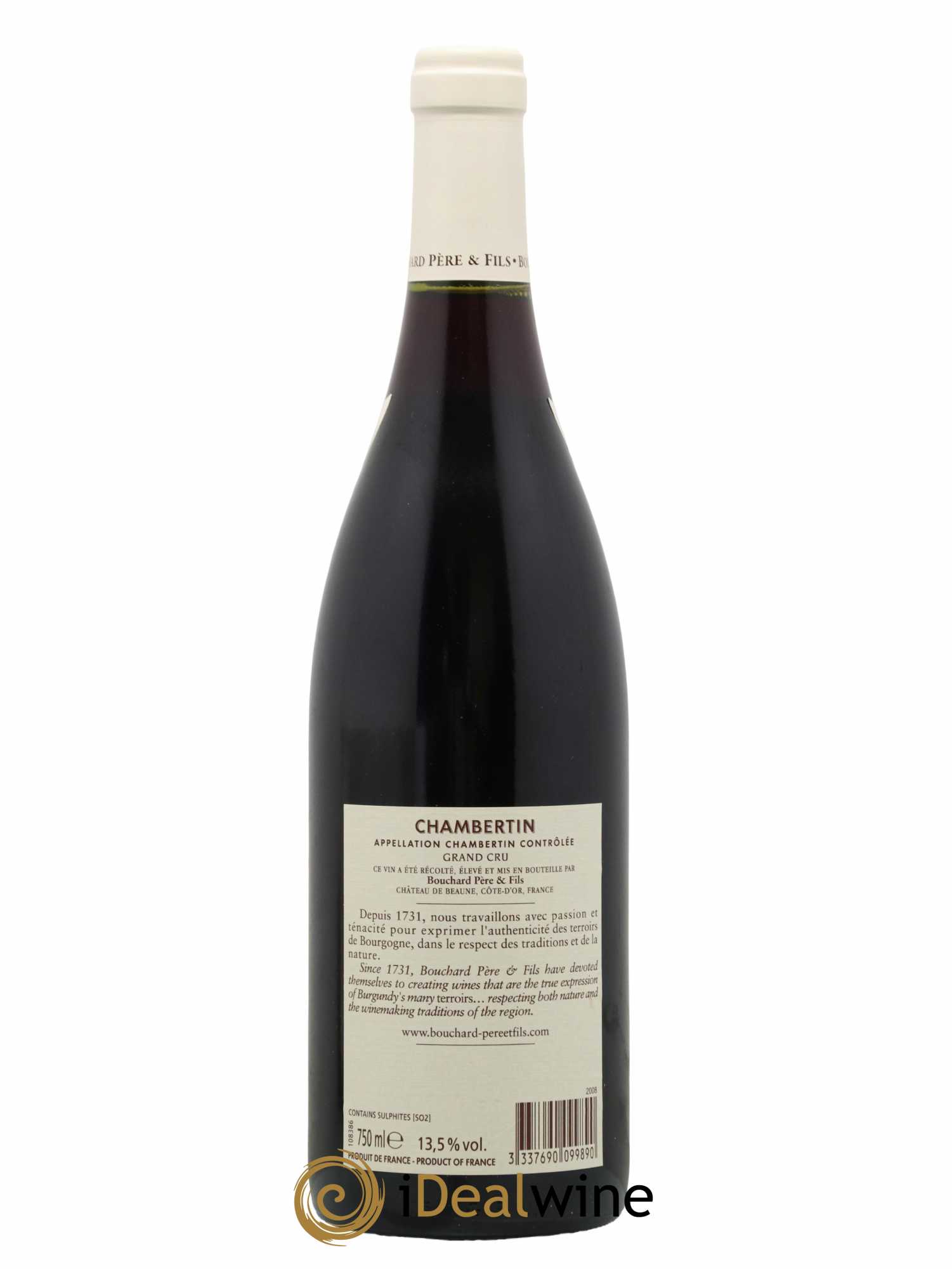 Chambertin Grand Cru Bouchard Père & Fils 2008 - Lot de 1 bouteille - 1