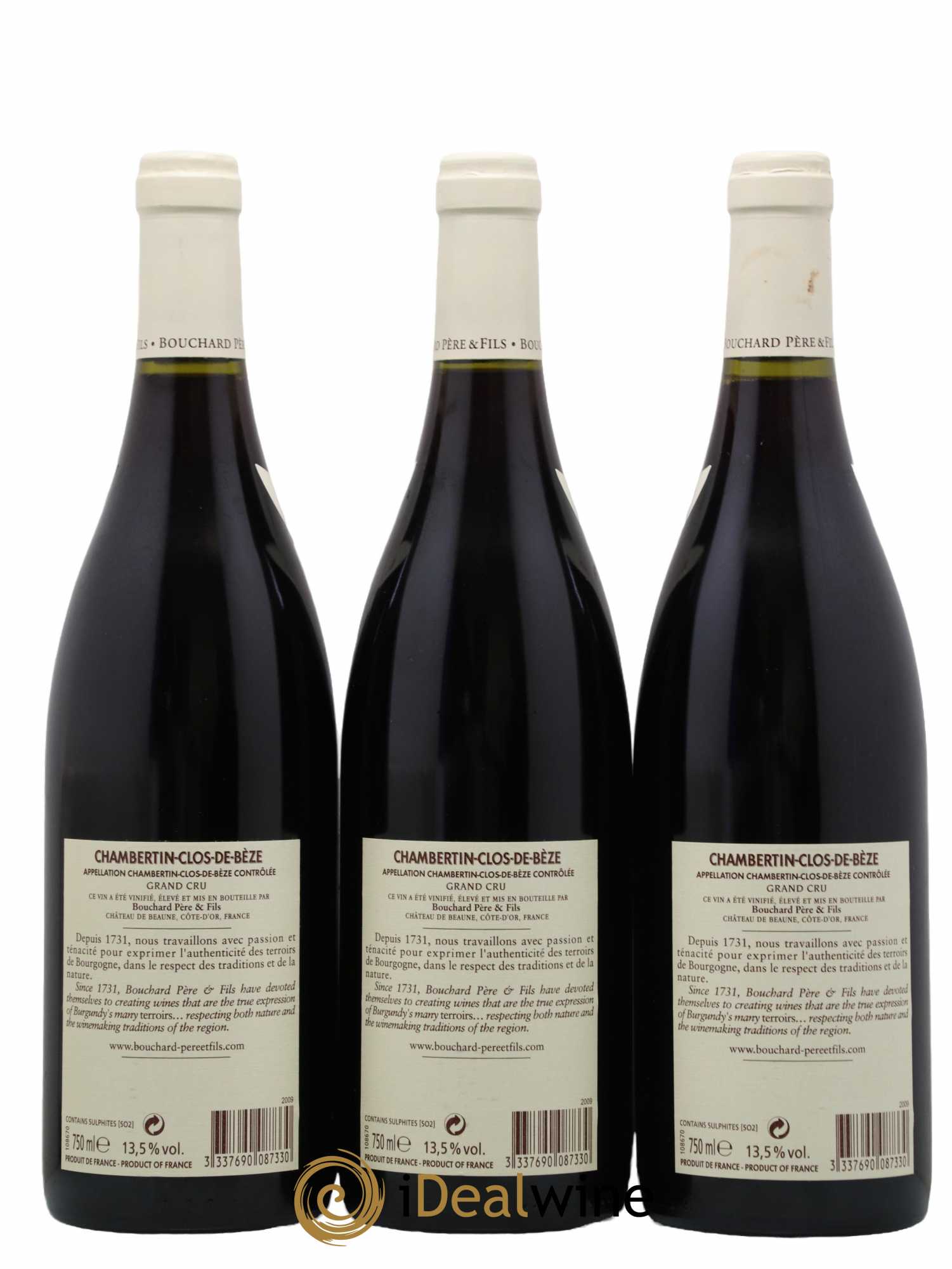 Chambertin Clos de Bèze Grand Cru Bouchard Père & Fils 2009 - Lot de 3 bouteilles - 1