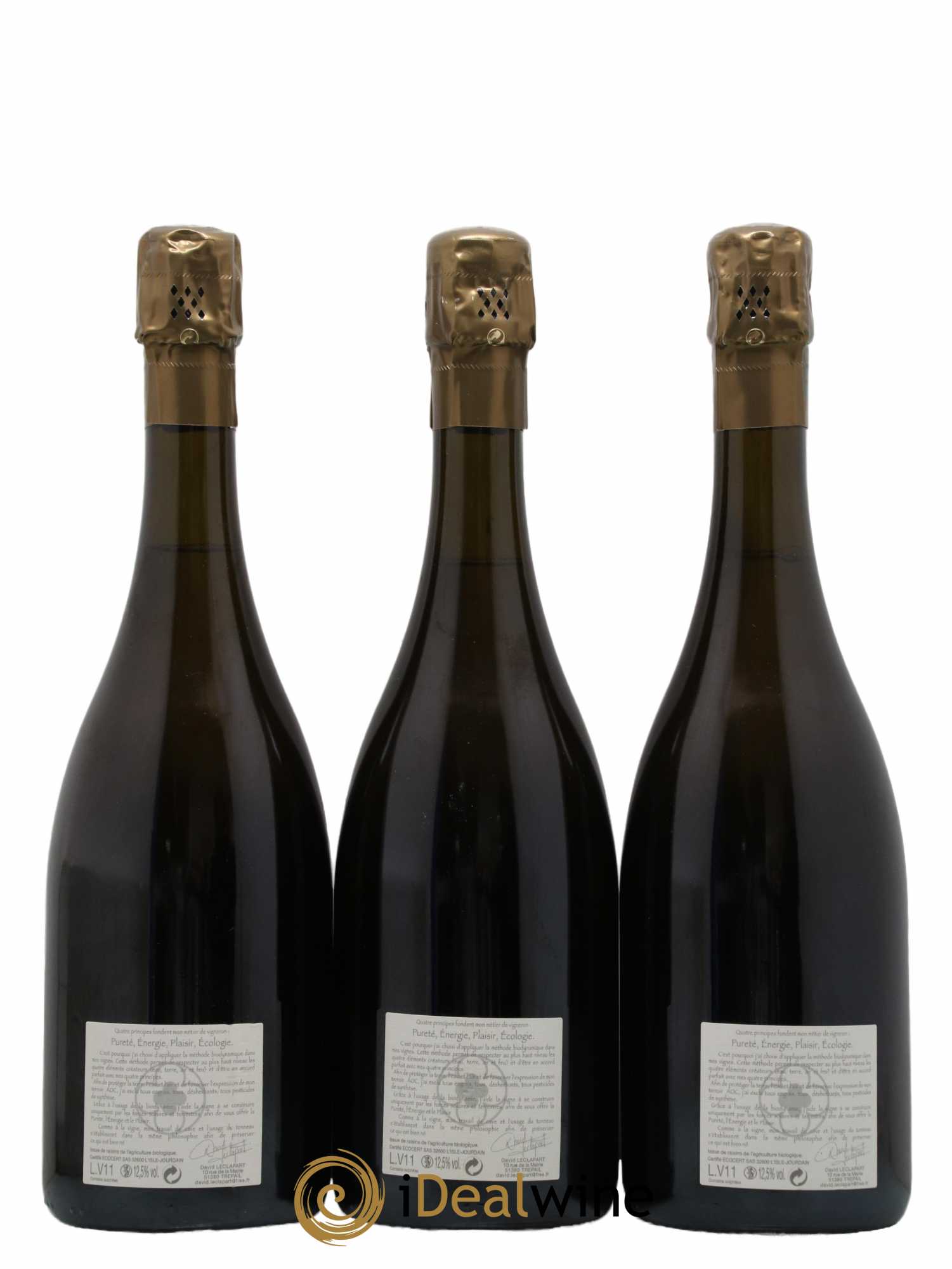 L'Apôtre Blanc de Blancs 1er Cru Extra-Brut David Leclapart 2011 - Lot de 3 bouteilles - 1