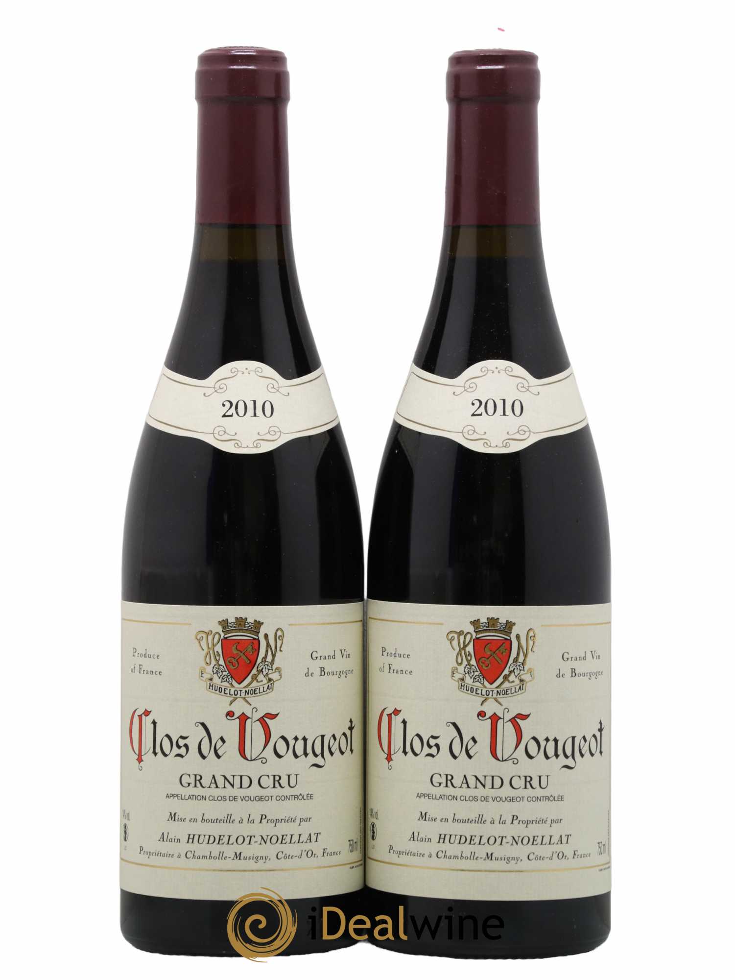 Clos de Vougeot Grand Cru Hudelot-Noëllat 2010 - Lot de 2 bouteilles - 0