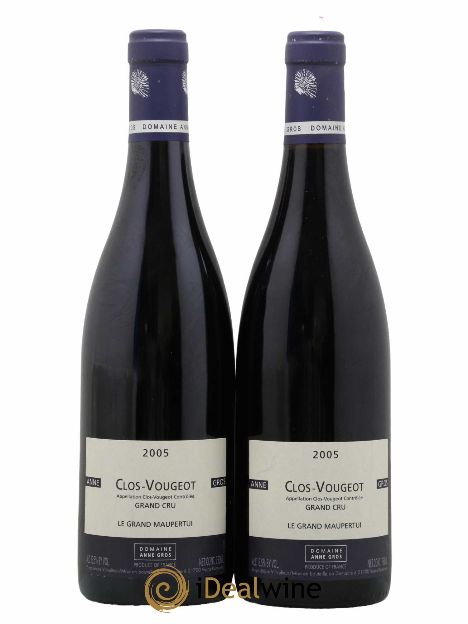 Clos de Vougeot Grand Cru Le Grand Maupertui Anne Gros 2005 - Lot de 2 bouteilles - 0