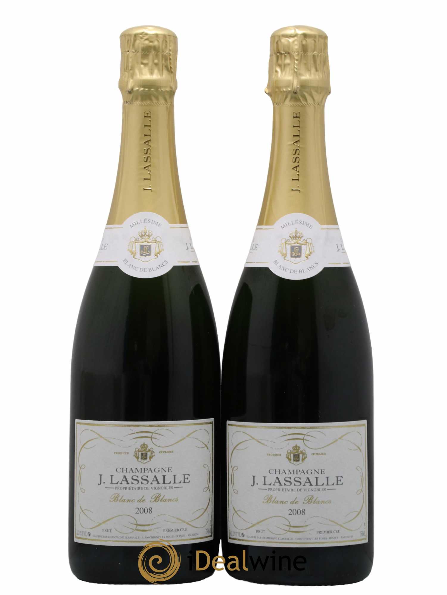 Champagne Blanc de Blancs Maison Lassalle 2008 - Lot de 2 bouteilles - 0