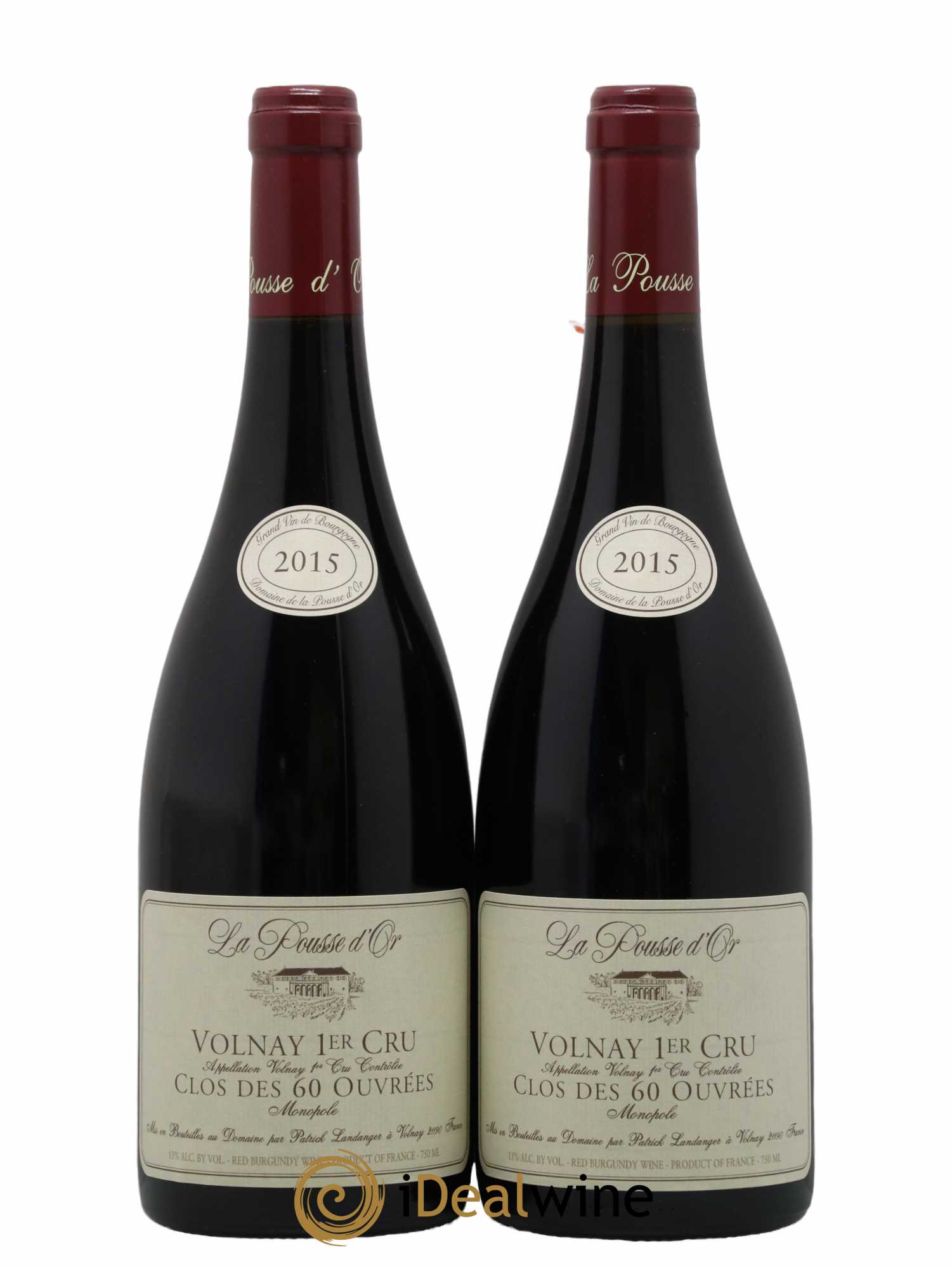 Volnay 1er Cru Clos des 60 ouvrées La Pousse d'Or (Domaine de) 2015 - Lot de 2 bouteilles - 0