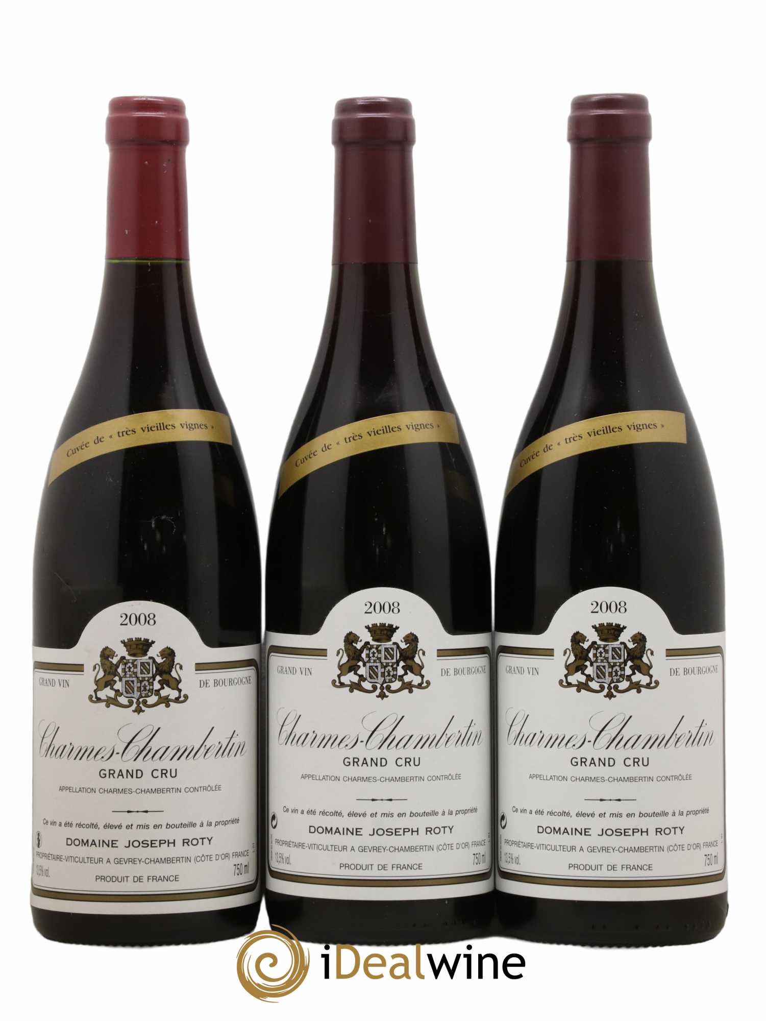 Charmes-Chambertin Grand Cru Très vieilles vignes Joseph Roty (Domaine) 2008 - Lot de 3 bouteilles - 0