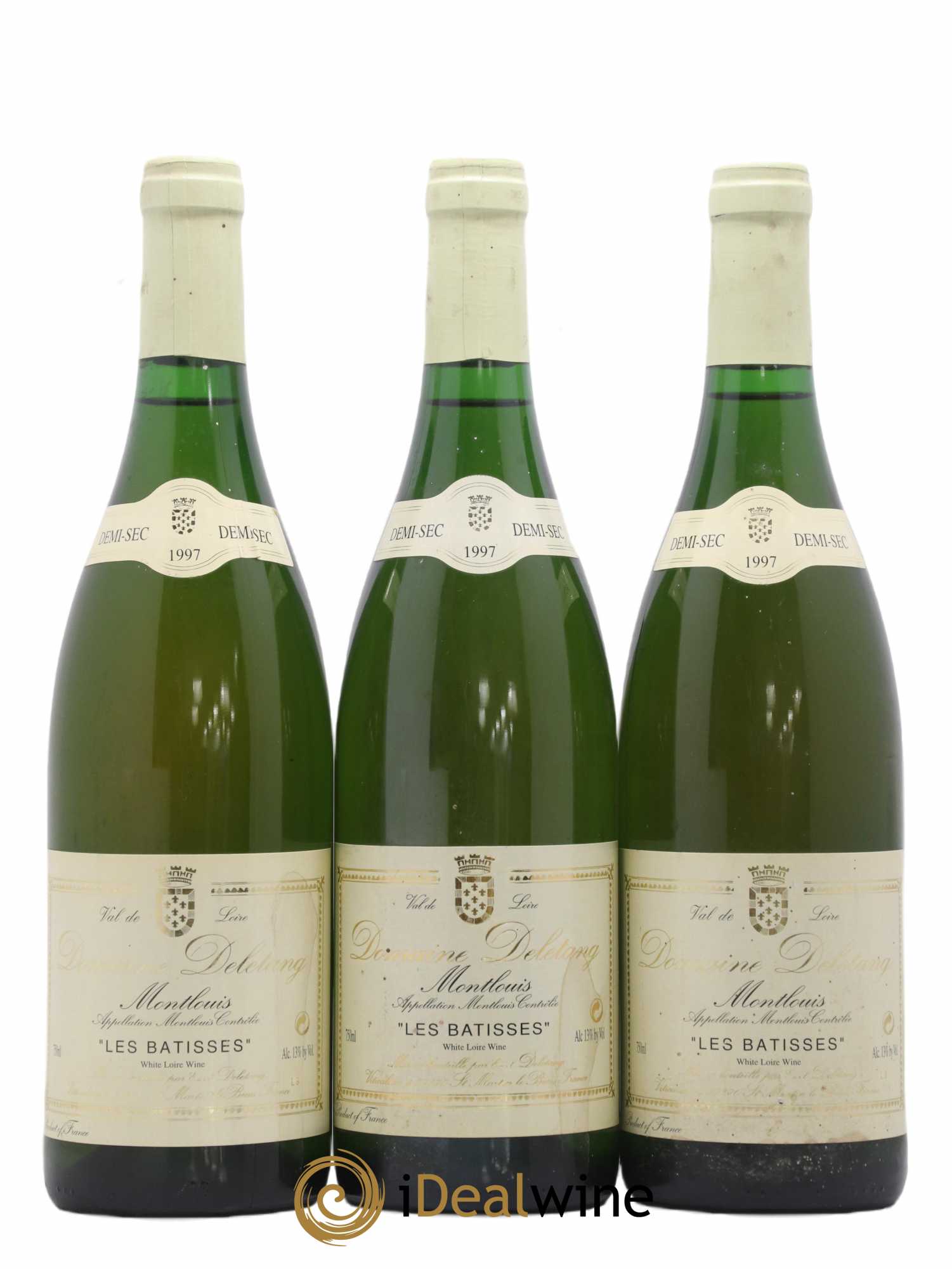 Montlouis-sur-Loire Demi-sec Les Batisses Domaine Deletang 1997 - Posten von 3 Flaschen - 0