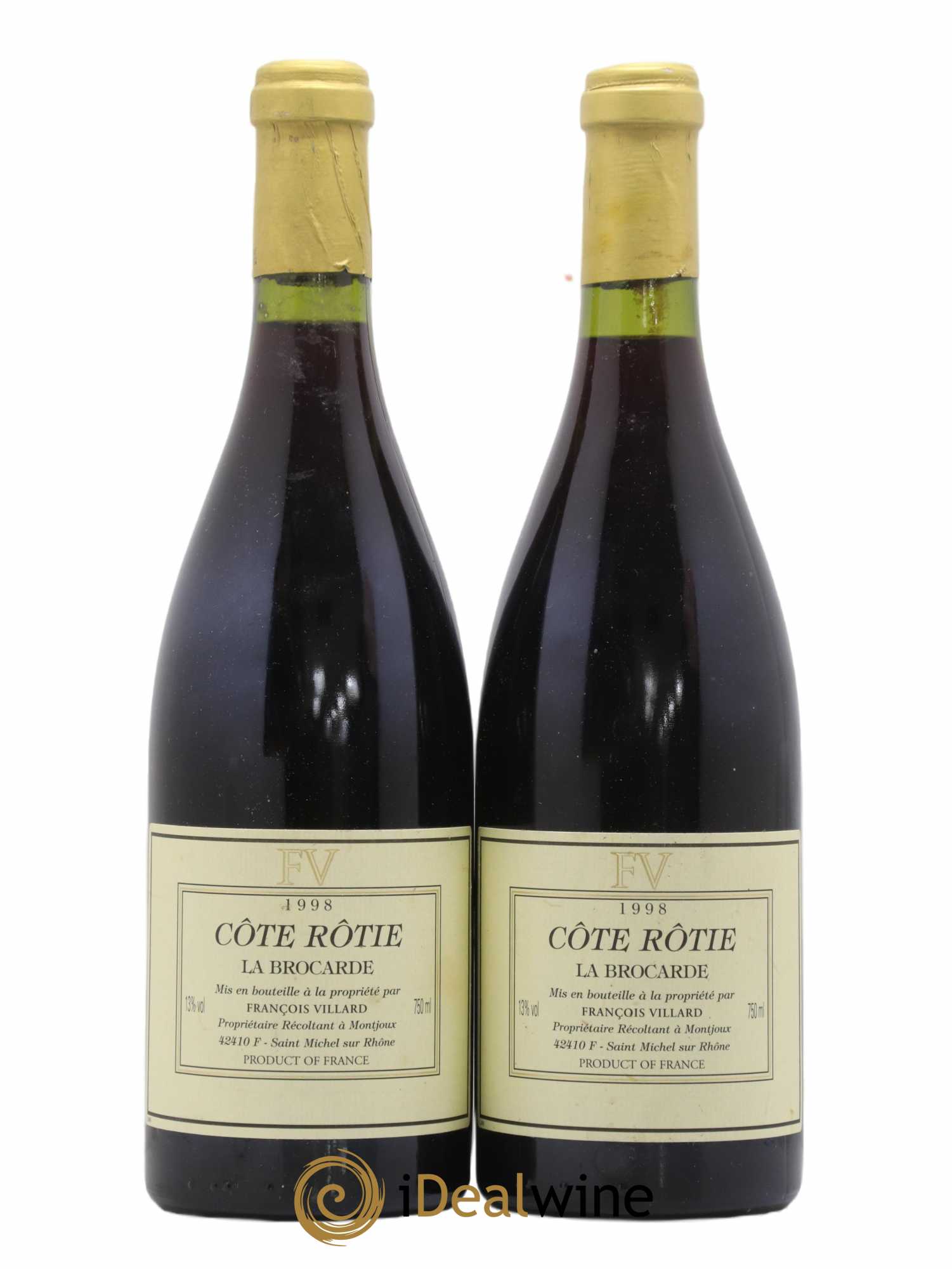 Côte-Rôtie La Brocarde François Villard 1998 - Lot de 2 bouteilles - 0