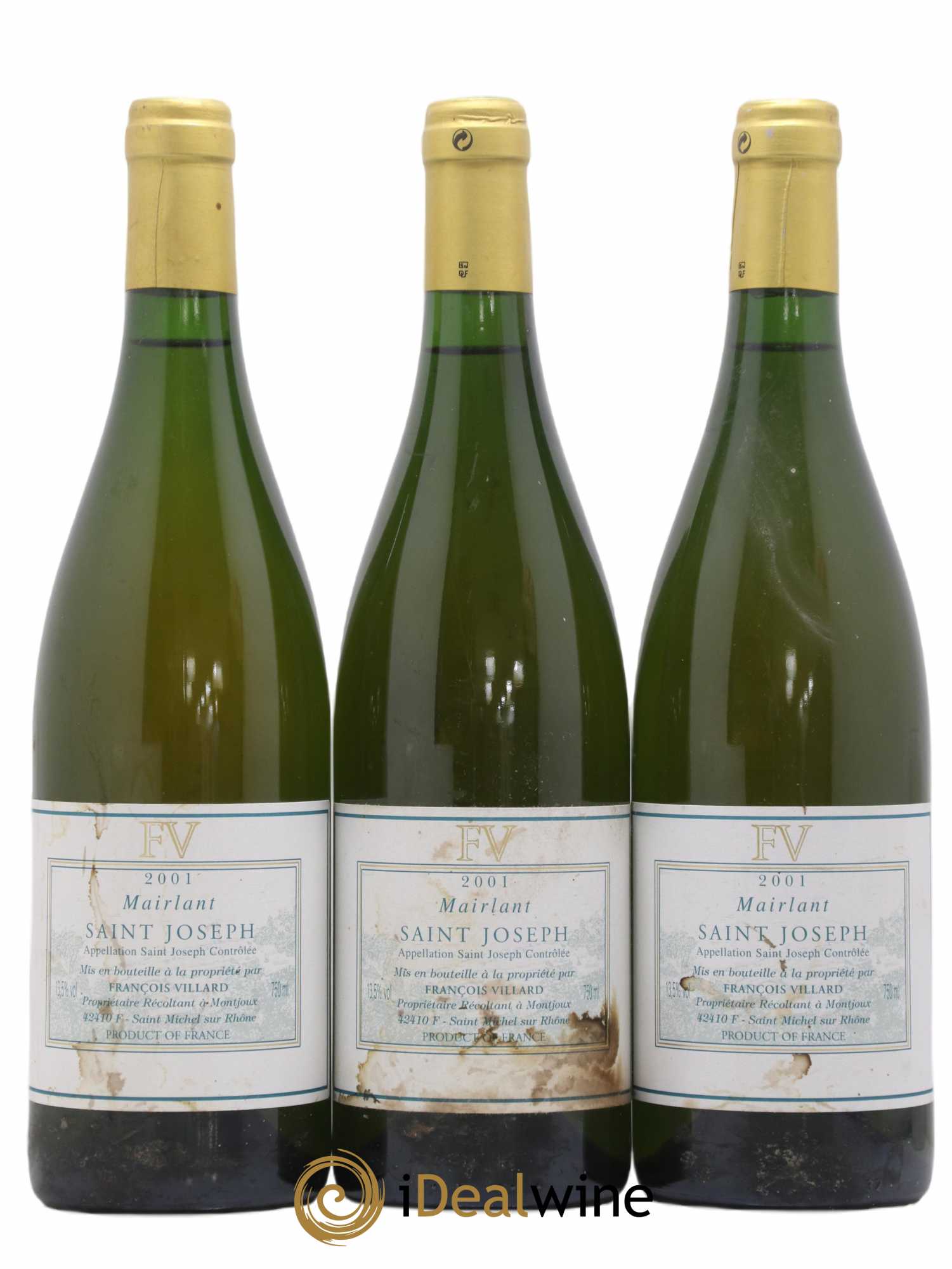 Saint-Joseph Mairlant François Villard 2001 - Lot de 3 bouteilles - 0
