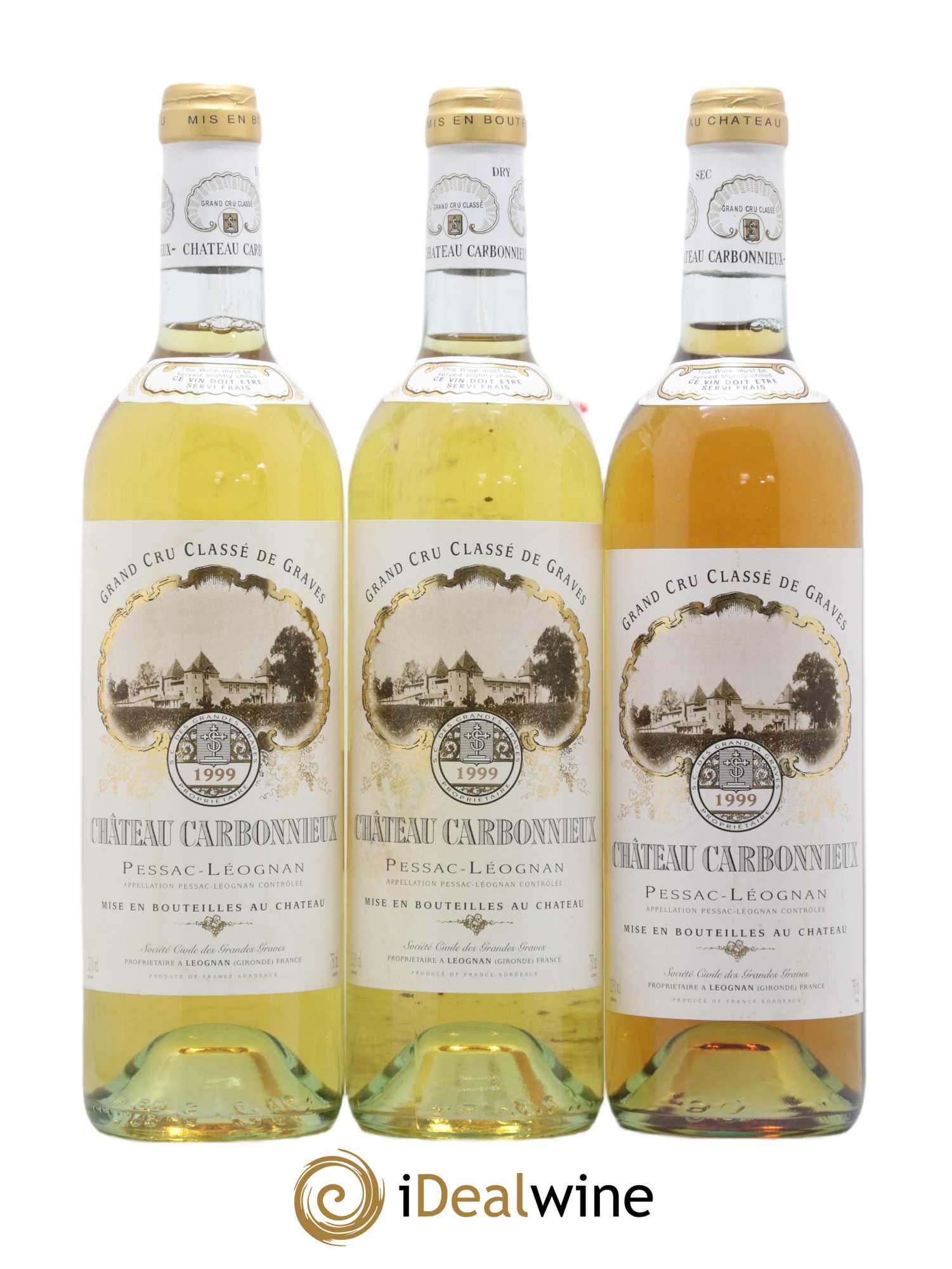 Château Carbonnieux Cru Classé de Graves (sans prix de réserve) 1999 - Lot de 3 bouteilles - 0
