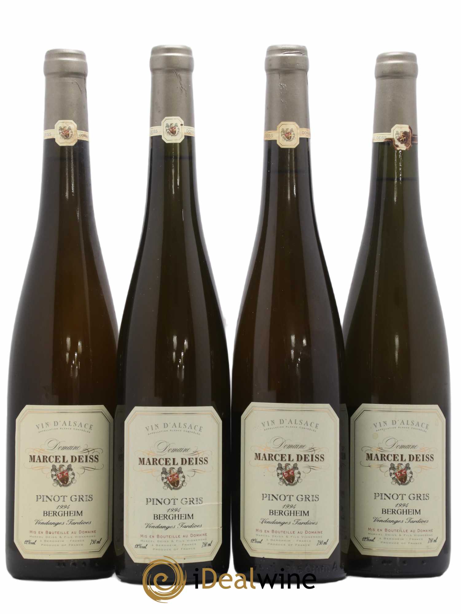 Alsace Pinot Gris Vendanges Tardives Marcel Deiss (Domaine) Bergheim 1994 - Lotto di 4 bottiglie - 0