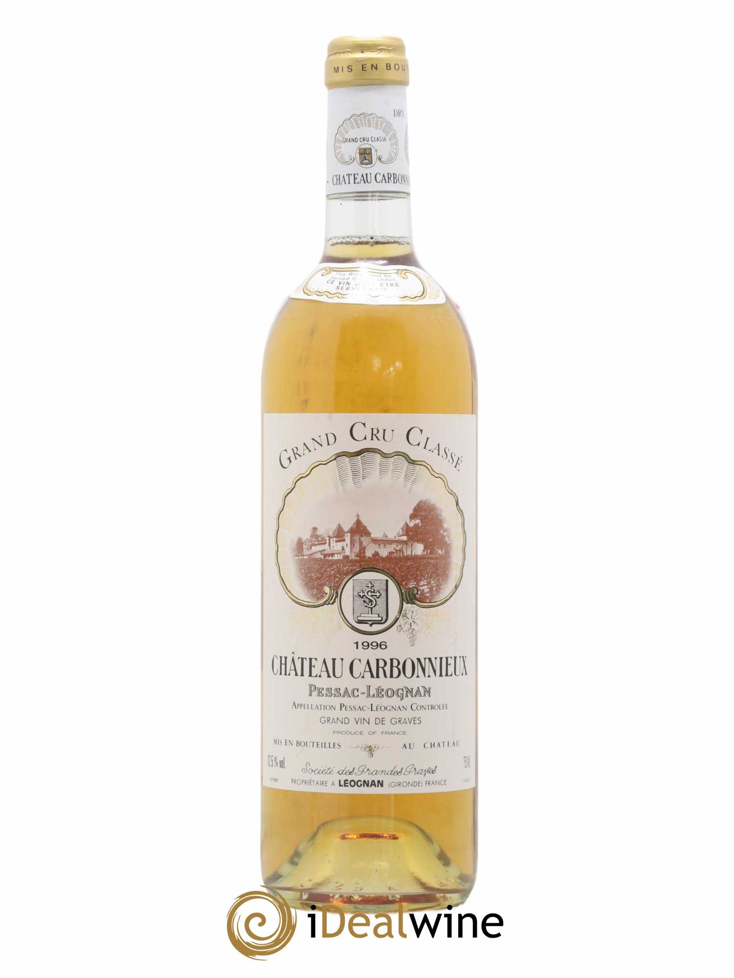 Château Carbonnieux Cru Classé de Graves 1996 - Lot de 1 bouteille - 0