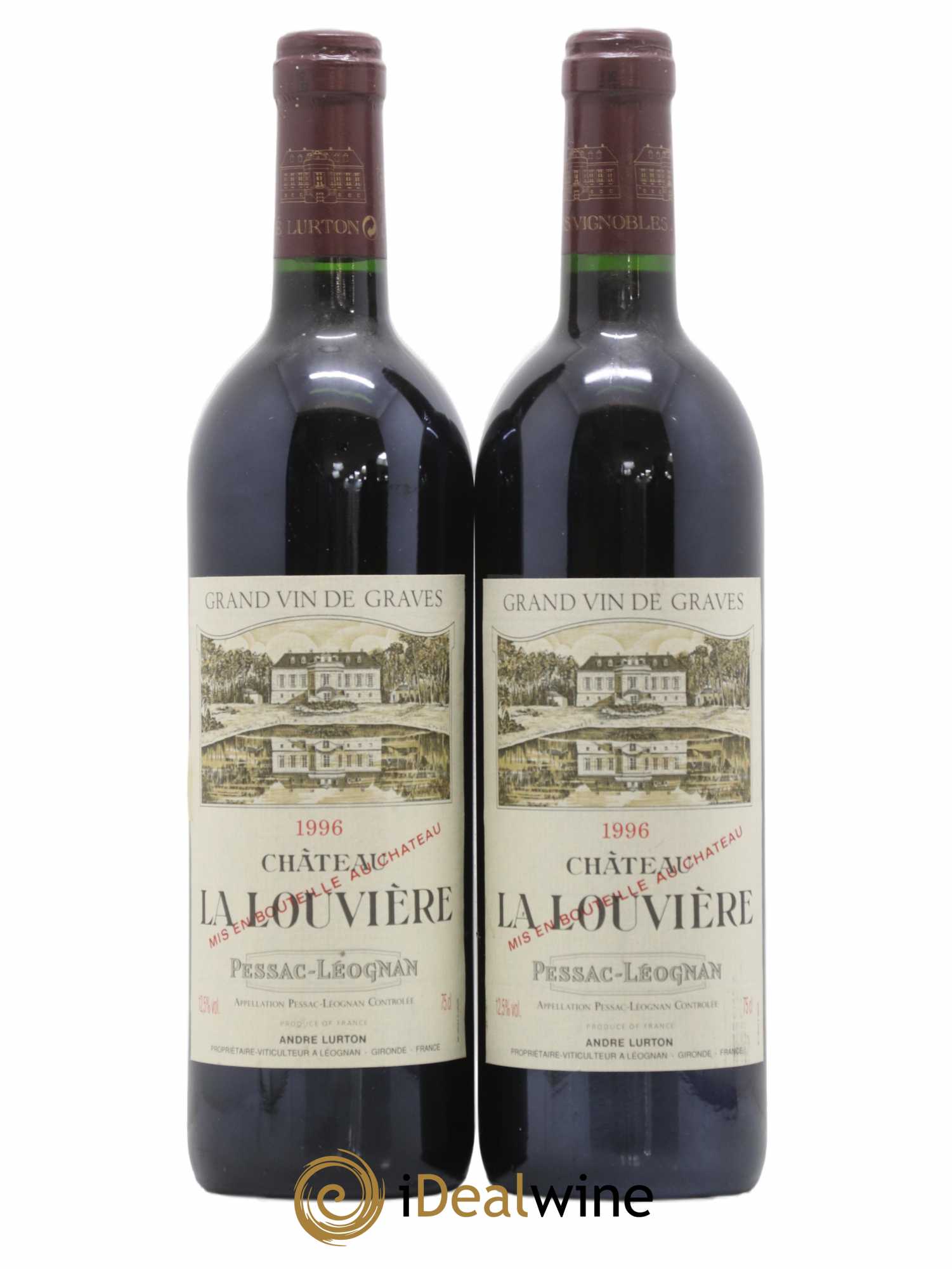Château la Louvière 1996 - Lot de 2 bouteilles - 0