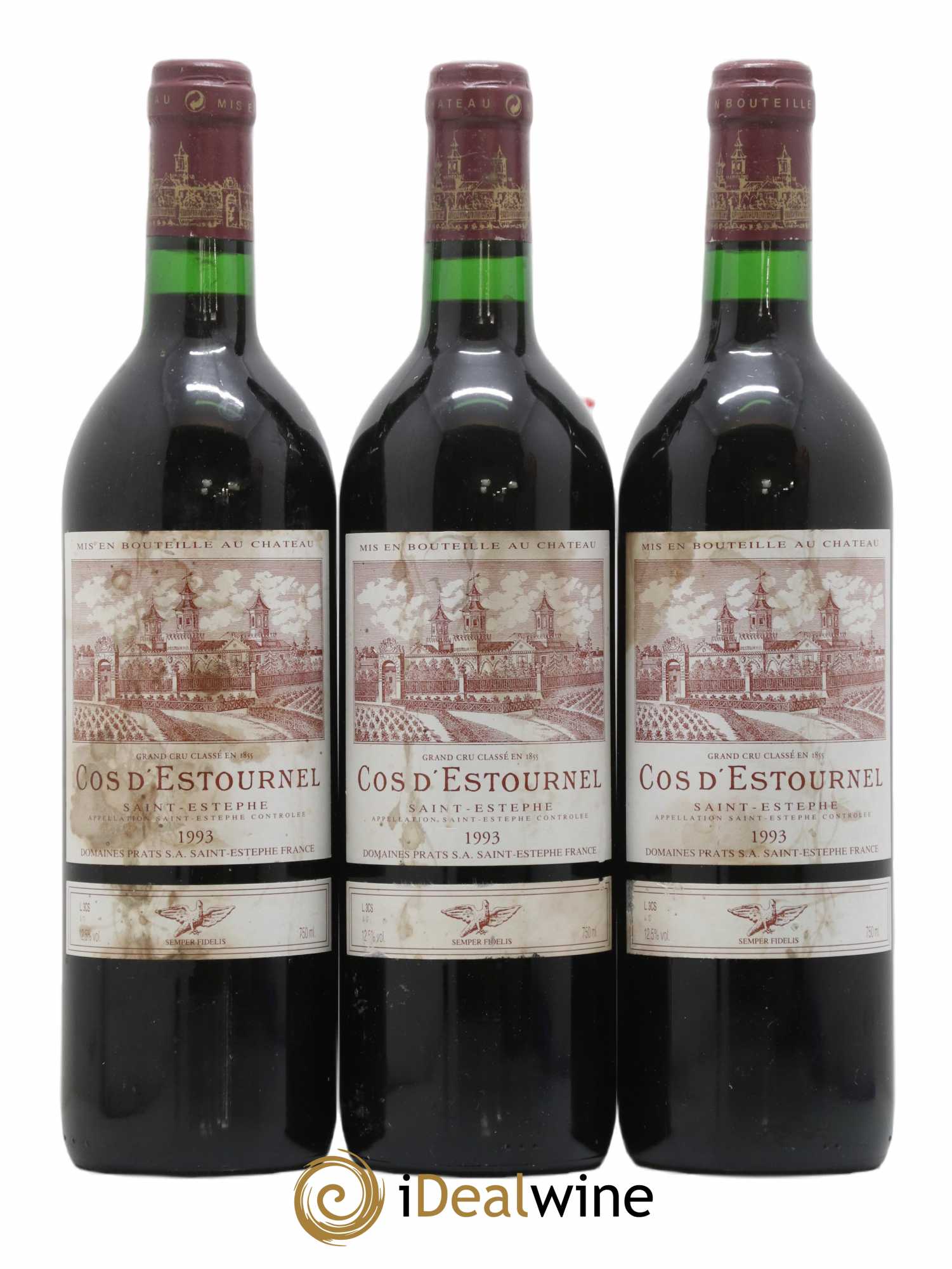 Cos d'Estournel 2ème Grand Cru Classé 1993 - Lot de 3 bouteilles - 0