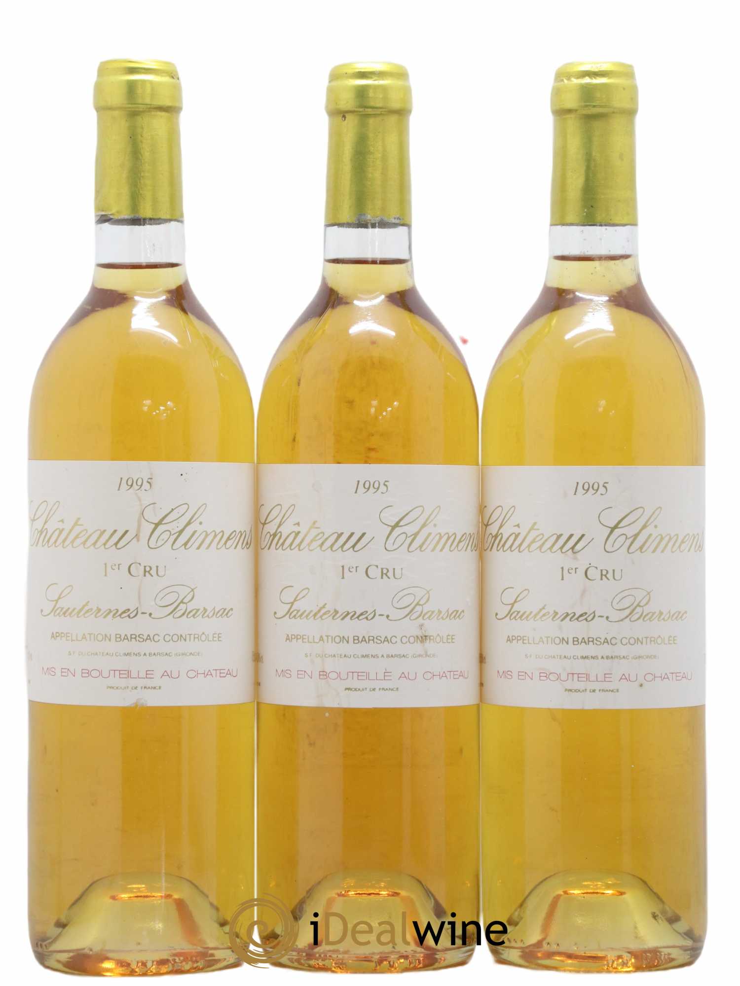Château Climens 1er Grand Cru Classé 1995 - Lotto di 3 bottiglie - 0