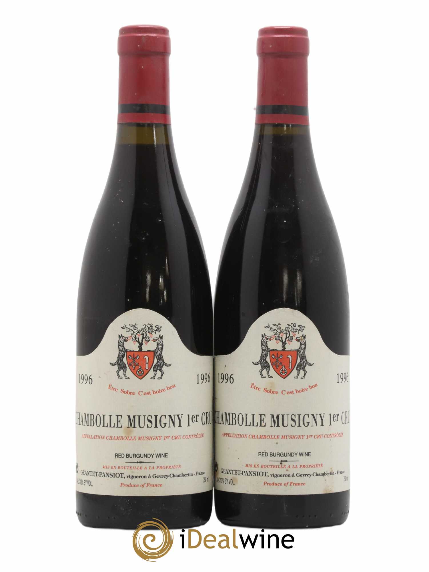 Chambolle-Musigny 1er Cru Geantet-Pansiot 1996 - Lot de 2 bouteilles - 0