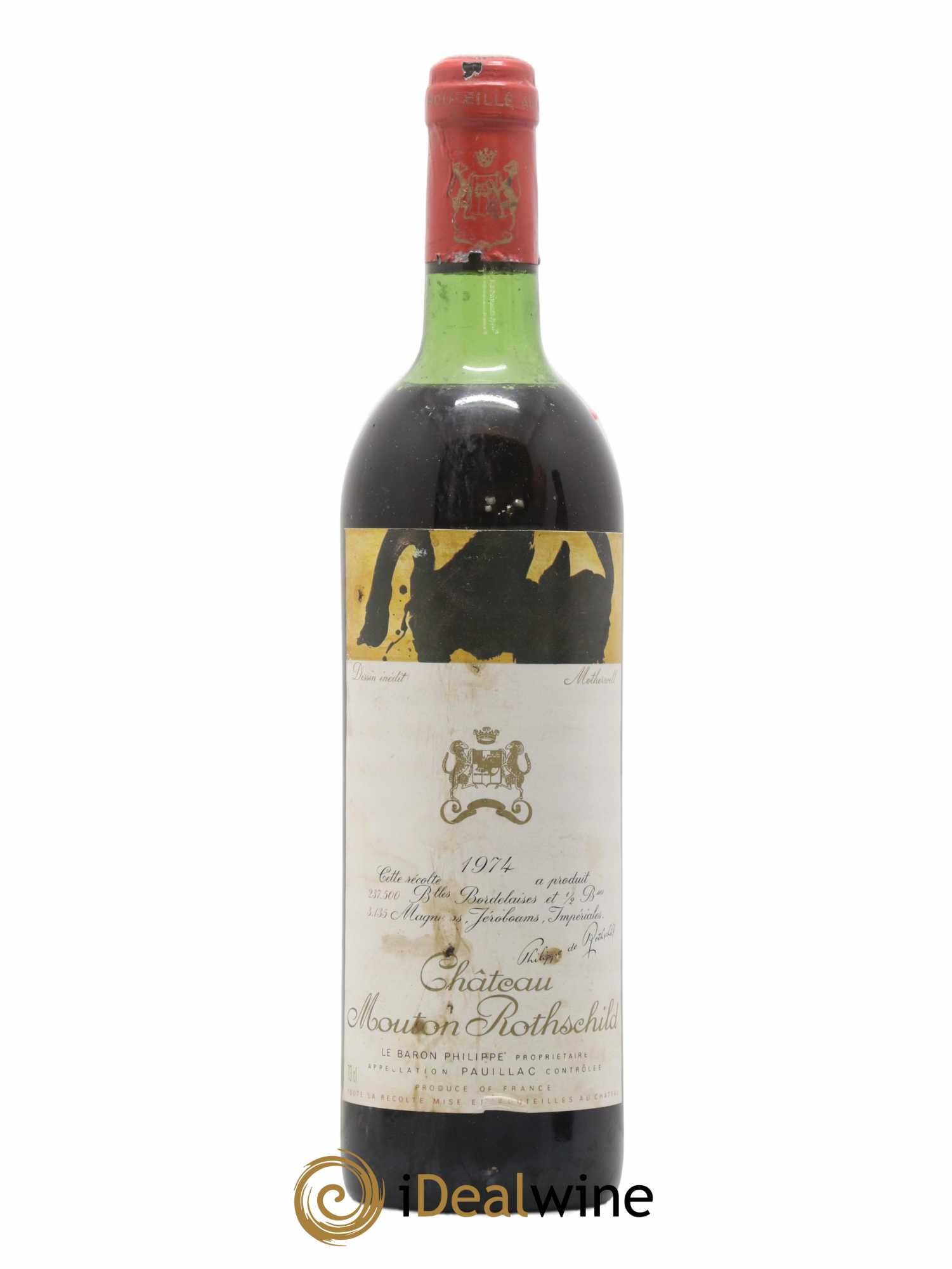 Château Mouton Rothschild 1er Grand Cru Classé 1974 - Lot of 1 bottle - 0