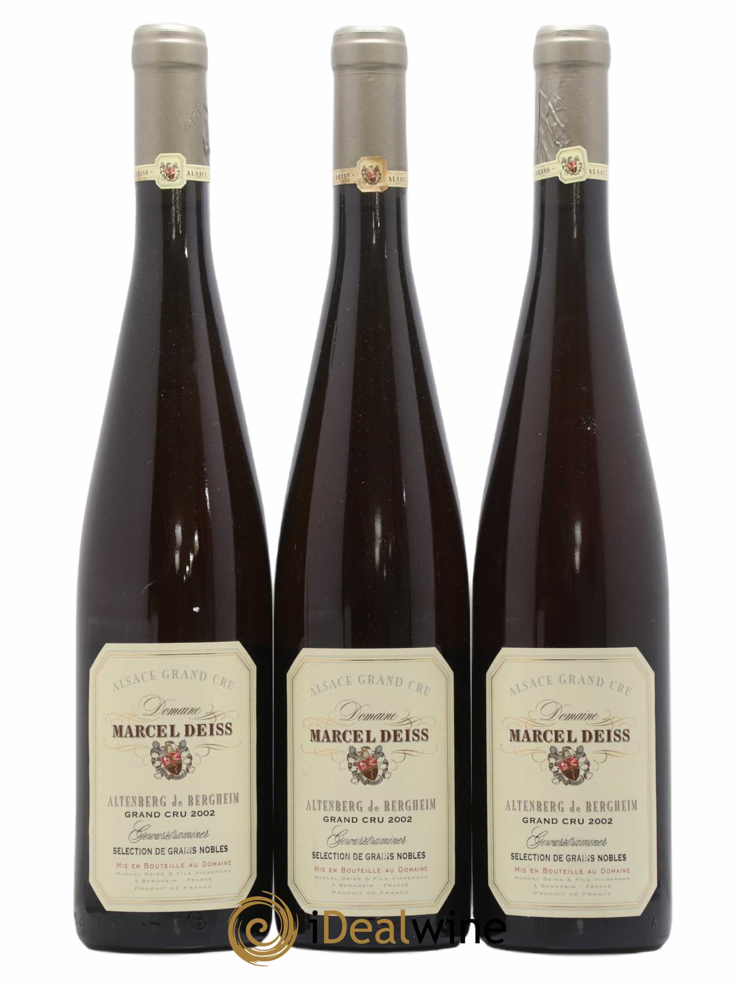 Alsace Gewurztraminer Sélection de Grains Nobles Grand Cru Altenberg de Bergheim Marcel Deiss (Domaine) 2002 - Lot de 3 bouteilles - 0