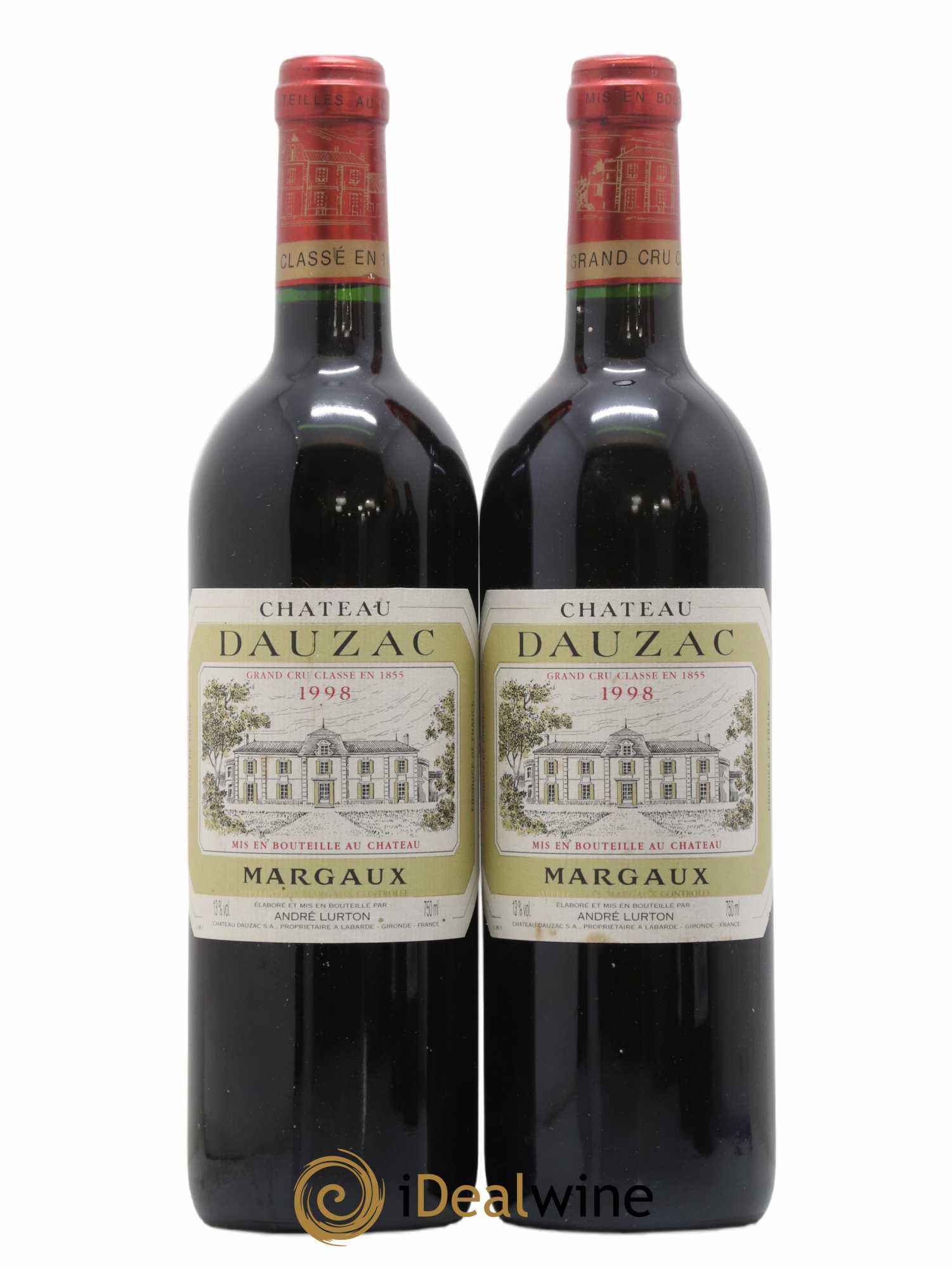 Château Dauzac 5ème Grand Cru Classé 1998 - Lot de 2 bouteilles - 0