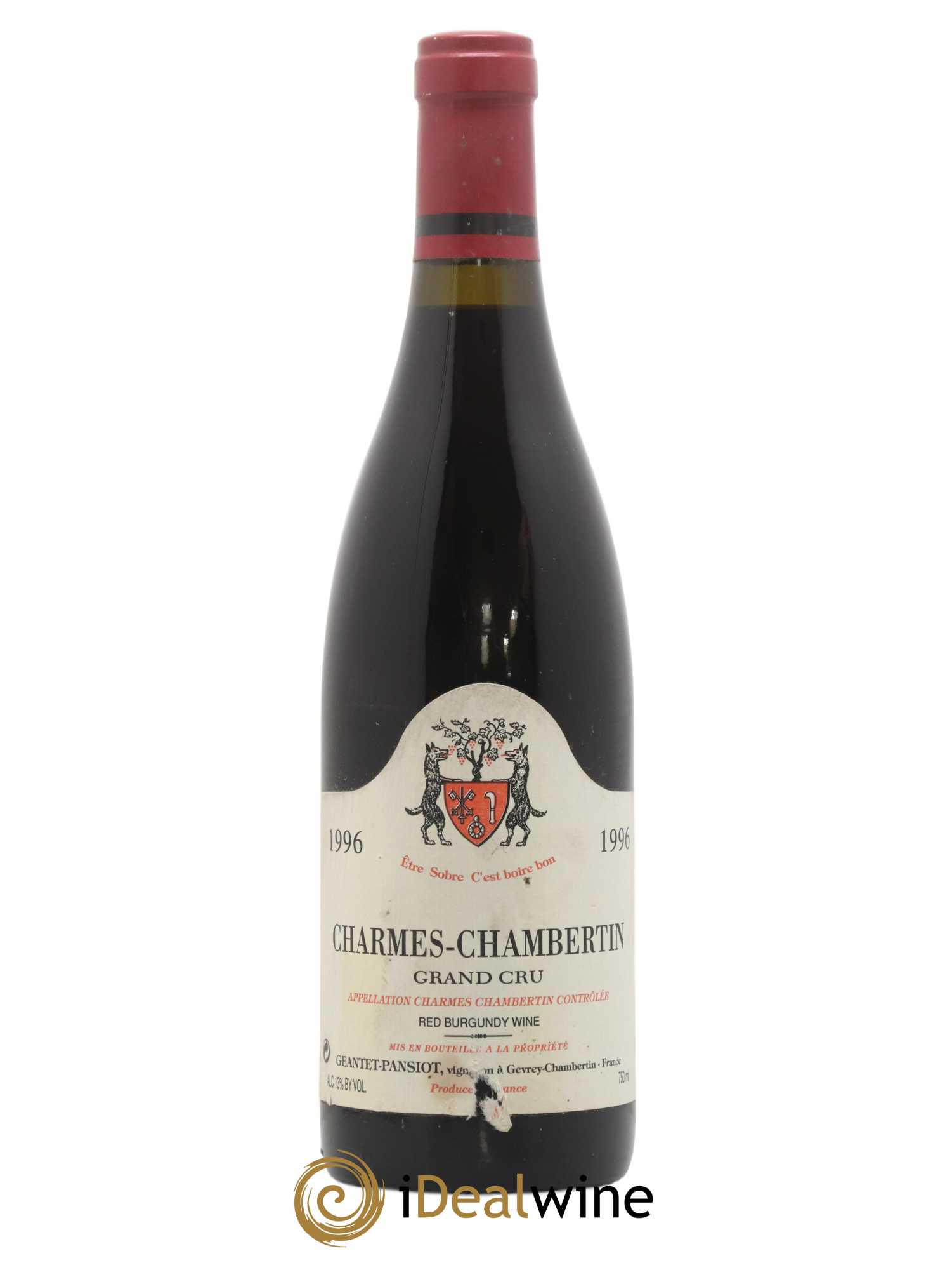Charmes-Chambertin Grand Cru Geantet-Pansiot 1996 - Lot de 1 bouteille - 0