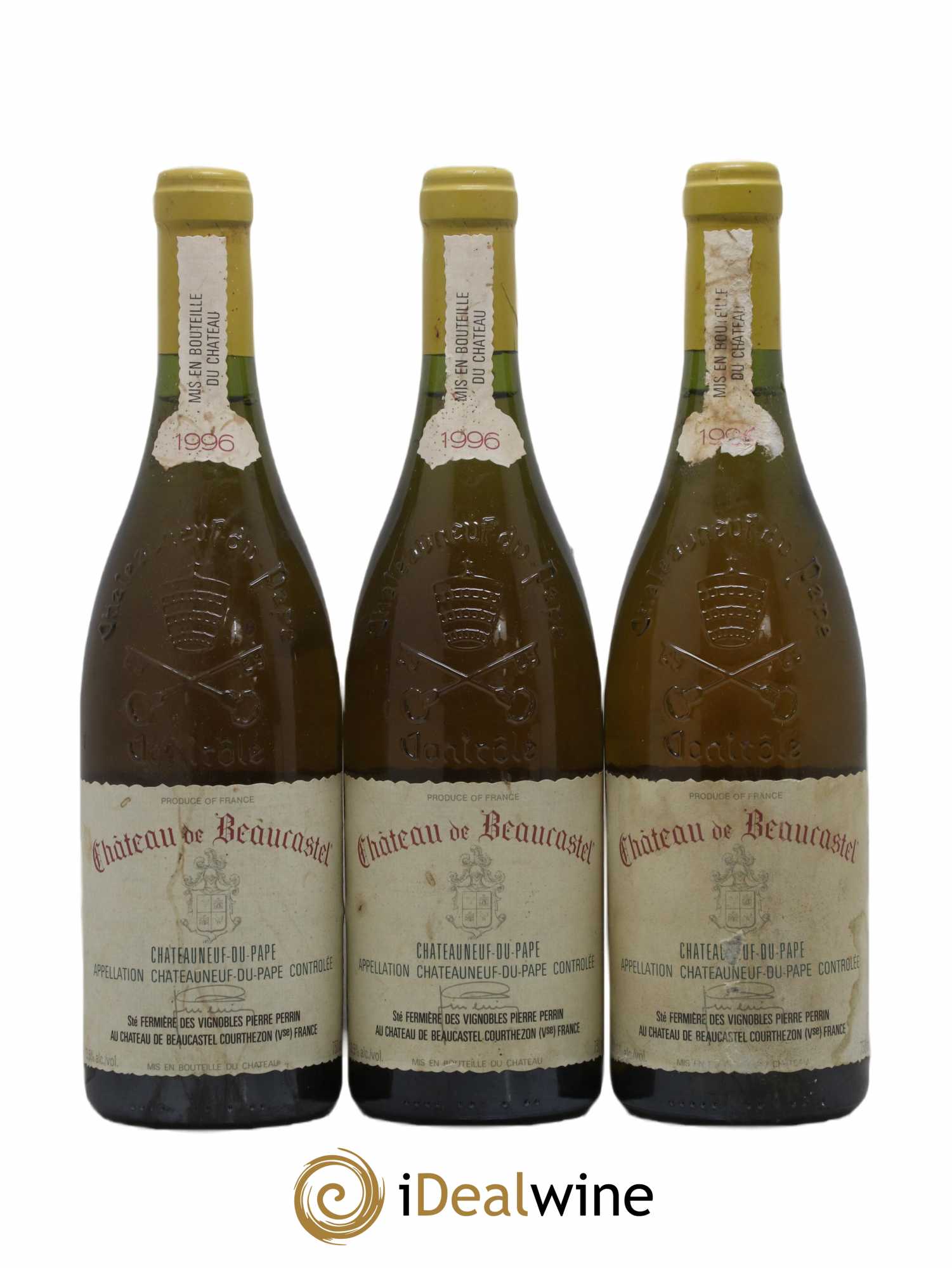 Châteauneuf-du-Pape Château de Beaucastel Famille Perrin (sans prix de réserve) 1996 - Lot de 3 bouteilles - 0