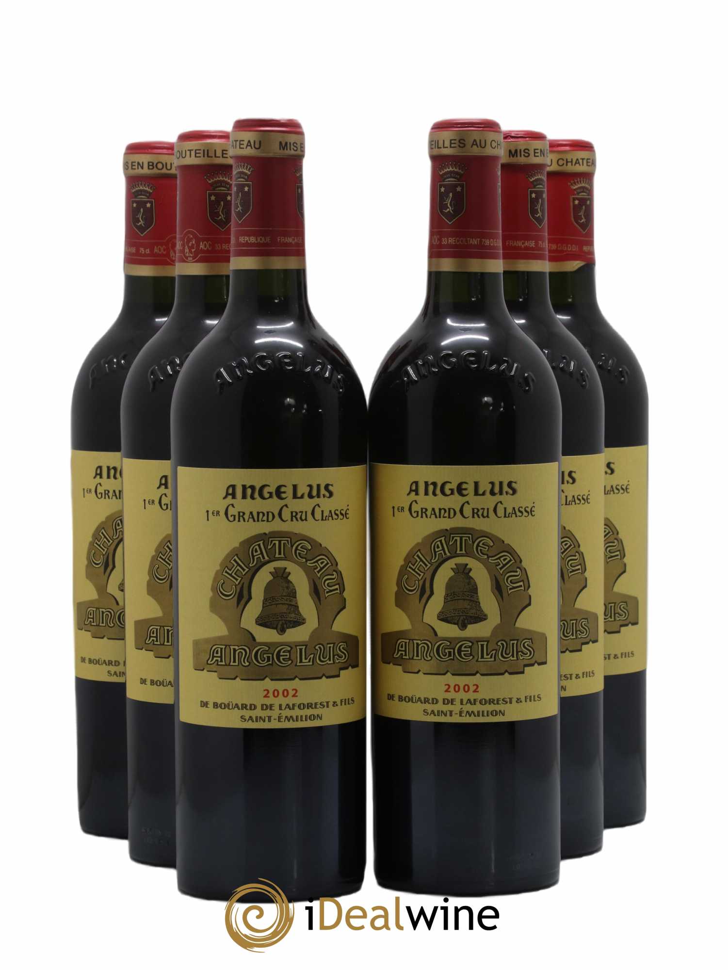 Château Angélus 1er Grand Cru Classé A 2002 - Lot de 6 bouteilles - 0