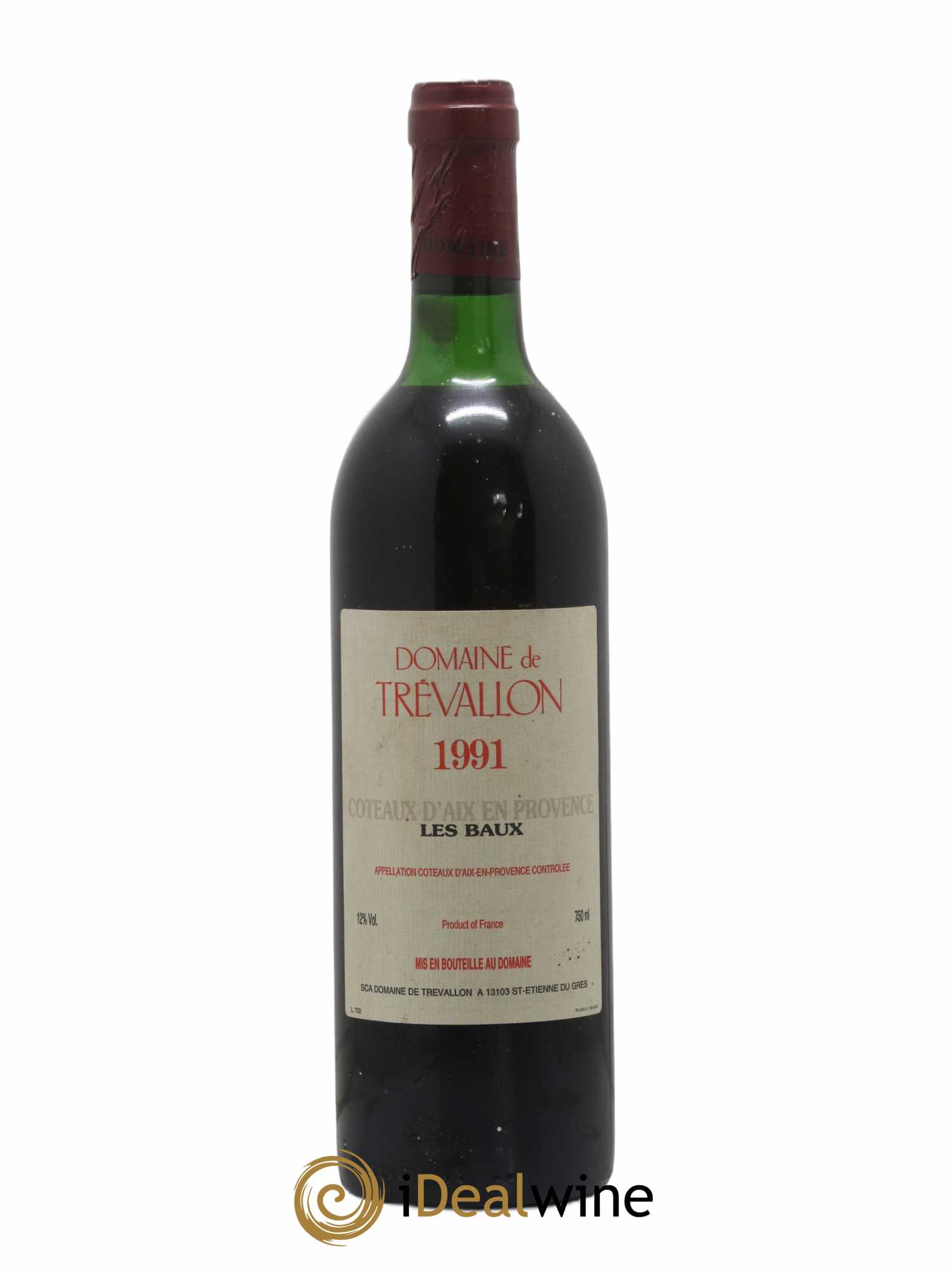 Coteaux d'Aix-en-Provence Trévallon (Domaine de) Eloi Dürrbach 1991 - Lot de 1 bouteille - 0