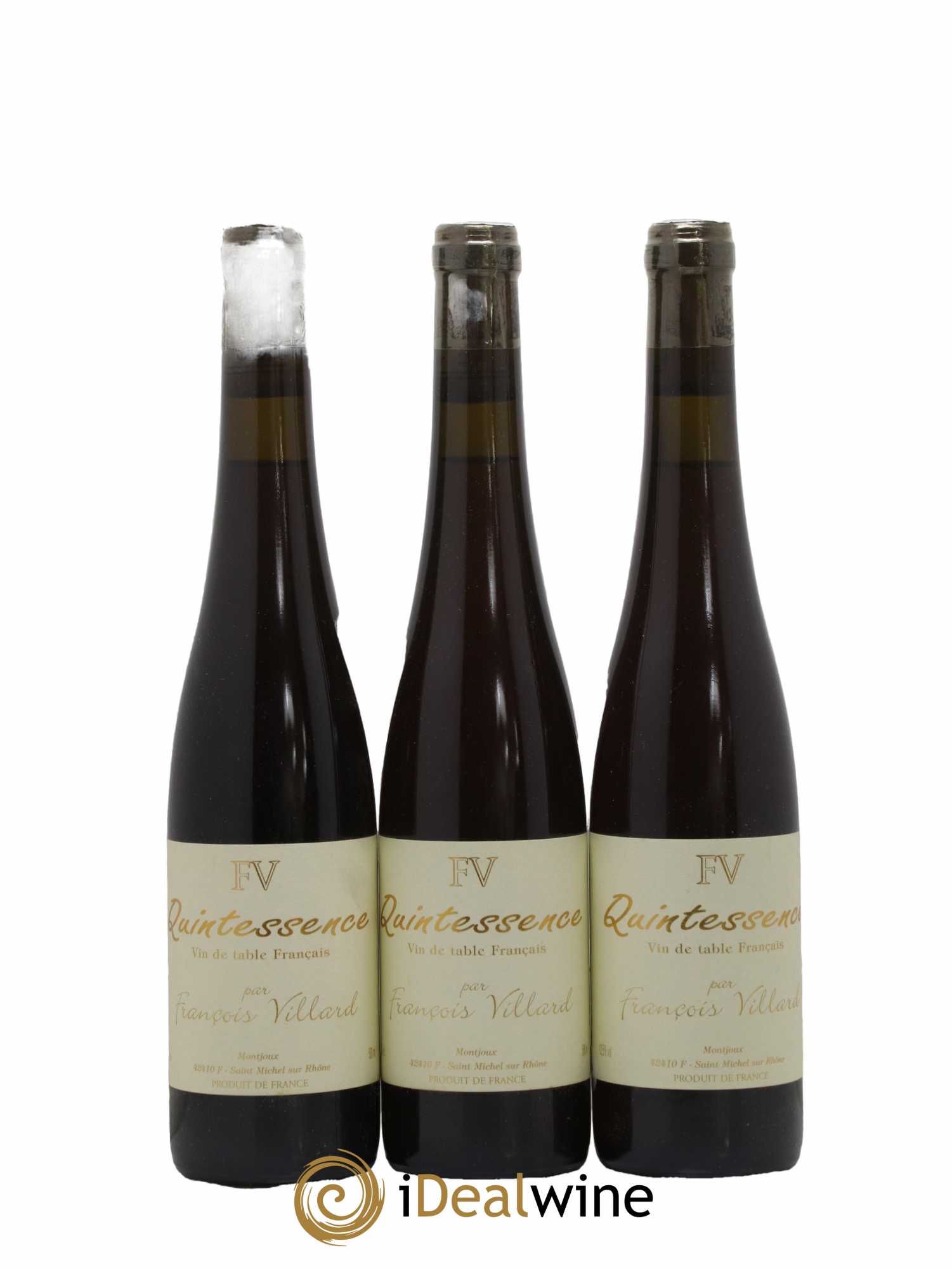 Vin de France Quintessence François Villard 50cl 2004 - Lotto di 3 bottiglie - 0
