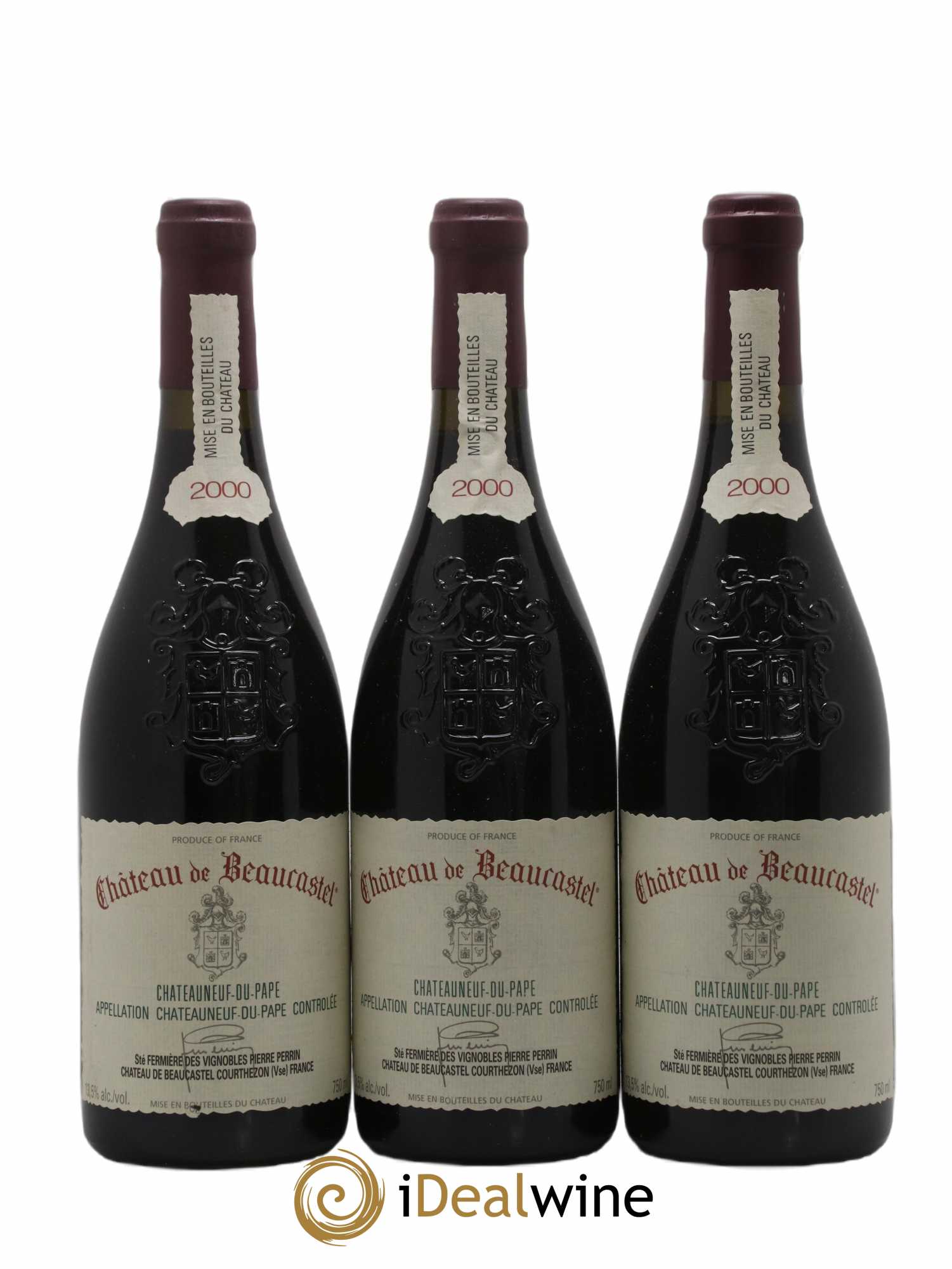 Châteauneuf-du-Pape Château de Beaucastel Famille Perrin 2000 - Lot de 6 bouteilles - 1