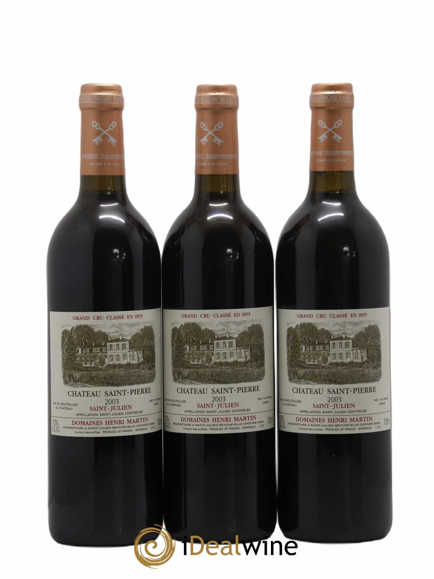 Château Saint-Pierre 4ème Grand Cru Classé 2003 - Lot de 12 bouteilles - 1