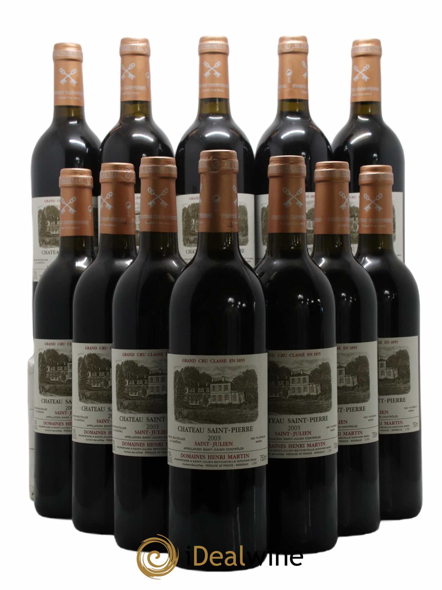 Château Saint-Pierre 4ème Grand Cru Classé 2003 - Lot de 12 bouteilles - 0
