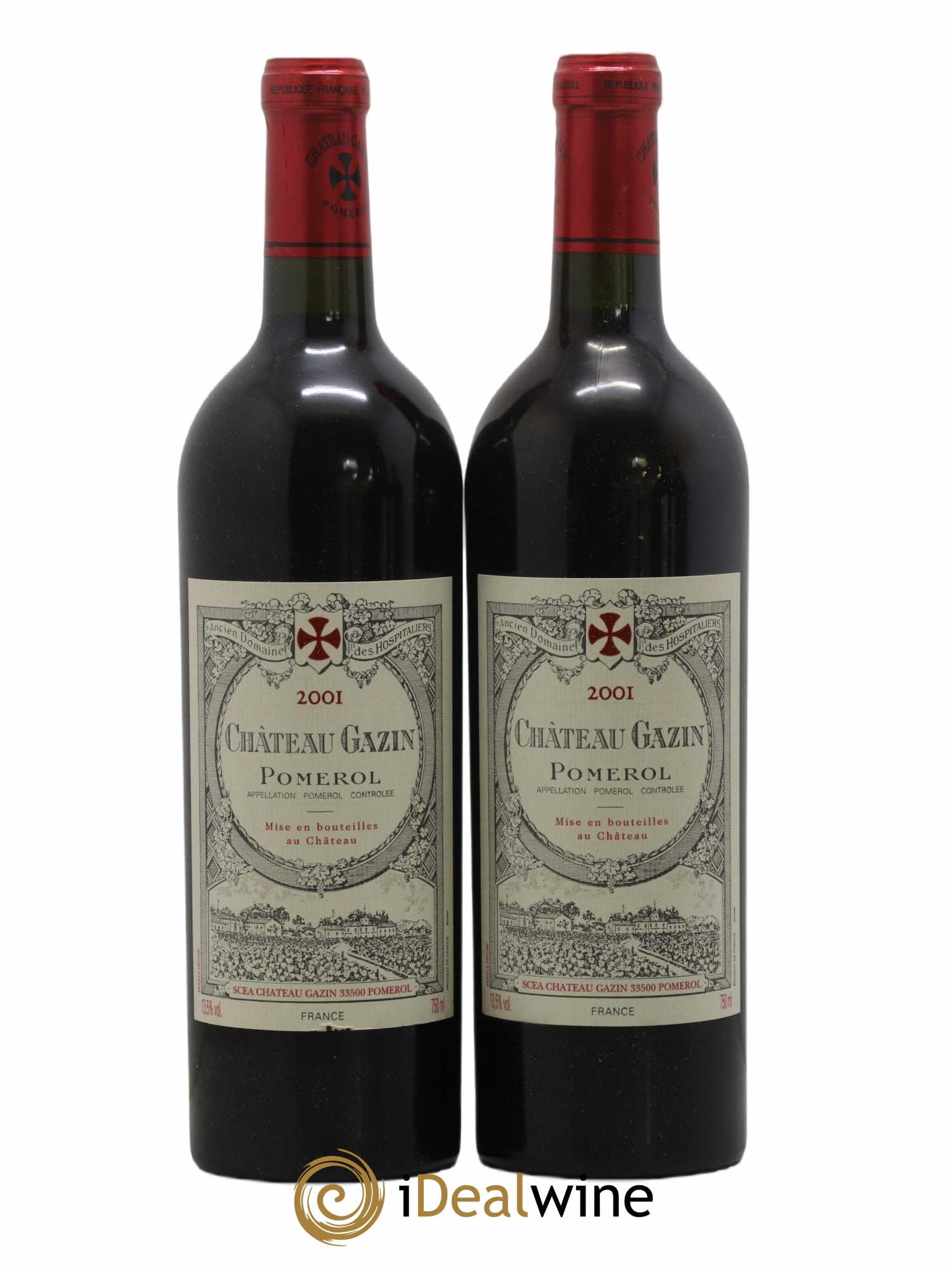 Caisse Millésima Rive Droite Rive Gauche Haut Bailly - La Gaffeliere - Gazin - Lagrange - Pontet Canet - Calon Segur 2001 - Posten von 1 Flasche - 1
