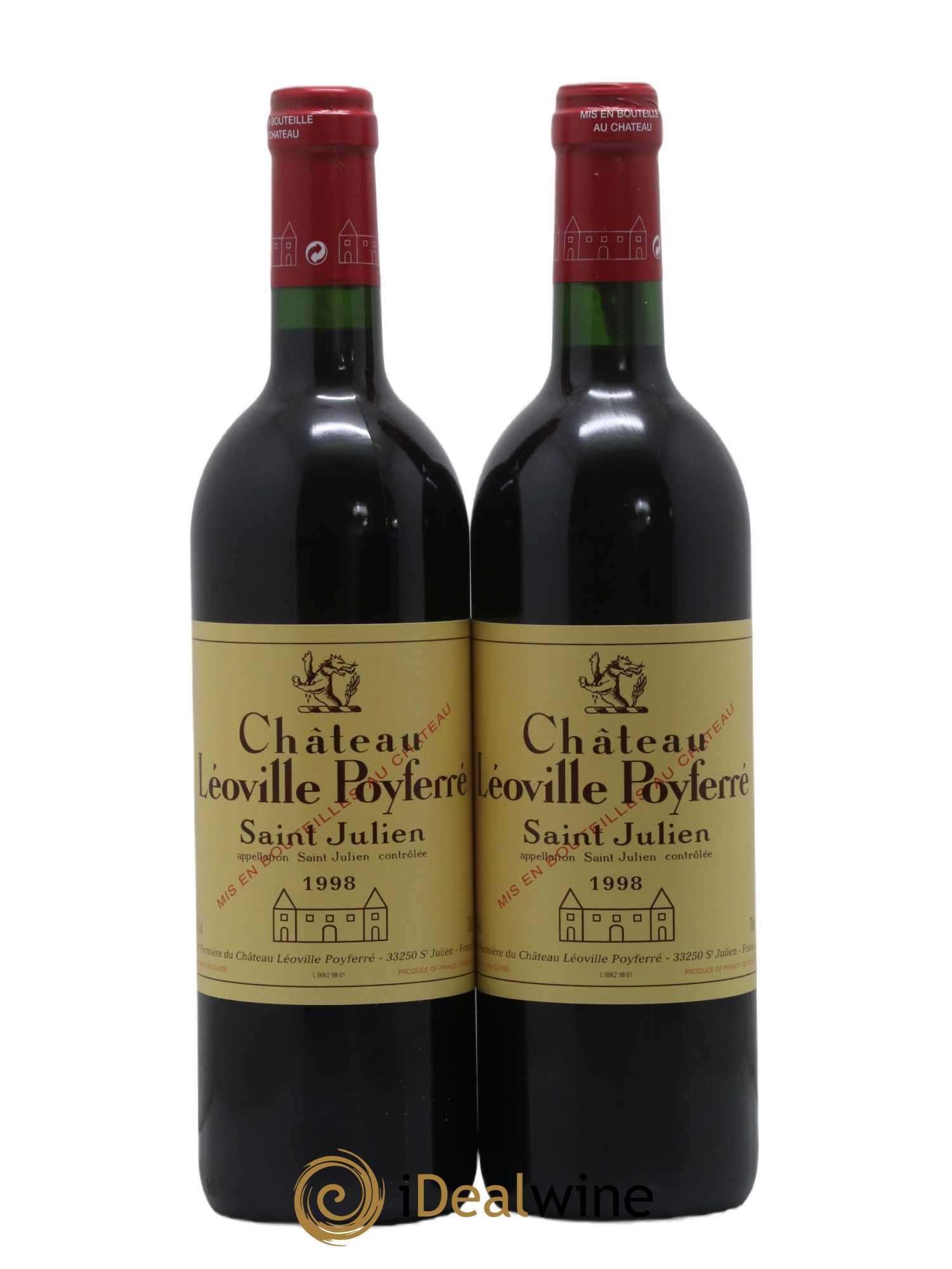 Caisse Millésima Découverte 2 Brane Cantenac - 2 Calon Ségur - 2 Léoville Poyferré - 2 Lynch Bages - 2 Chevalier - 2 Gaffelière 1998 - Lot of 1 bottle - 1