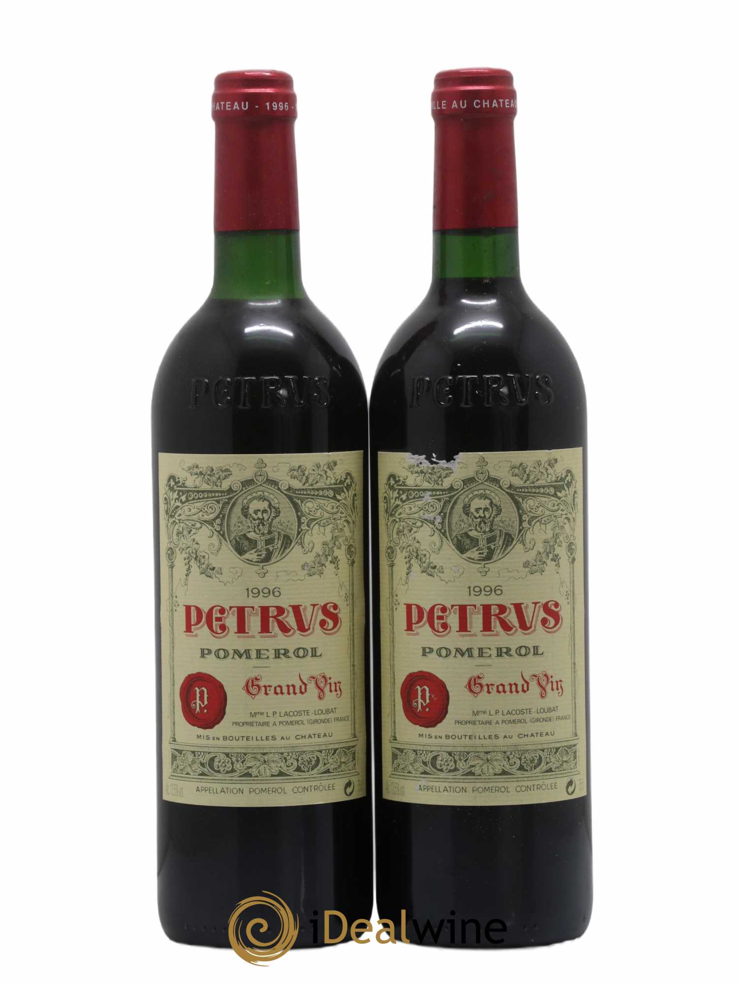 Caisse Prestige 2 Lafitte Rotschild - 2 Mouton Rotschild - 2 Petrus - 2 Margaux - 2 Latour - 2 Haut Brion 1996 - Lot de 1 bouteille - 7