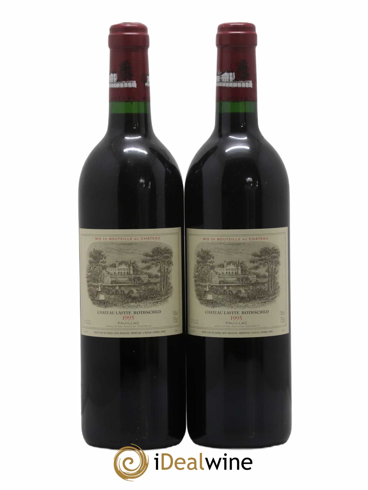 Caisse Prestige 2 Lafitte Rotschild - 2 Mouton Rotschild - 2 Petrus - 2 Margaux - 2 Latour - 2 Haut Brion 1995 - Lot de 1 bouteille - 1