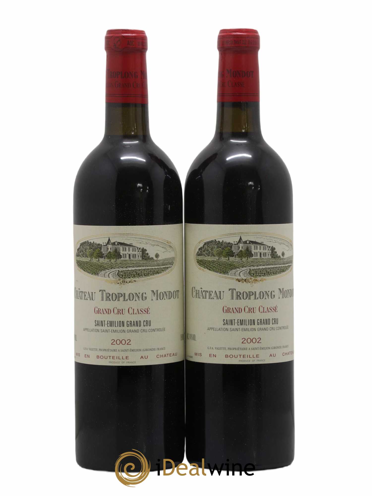 Caisse Millésima Rive Droite Rive Gauche Montrose - Troplong Mondot - Haut Bailly - Grand Puy Lacoste - Brane Cantenac - Branaire Ducru 2002 - Lot of 1 bottle - 2