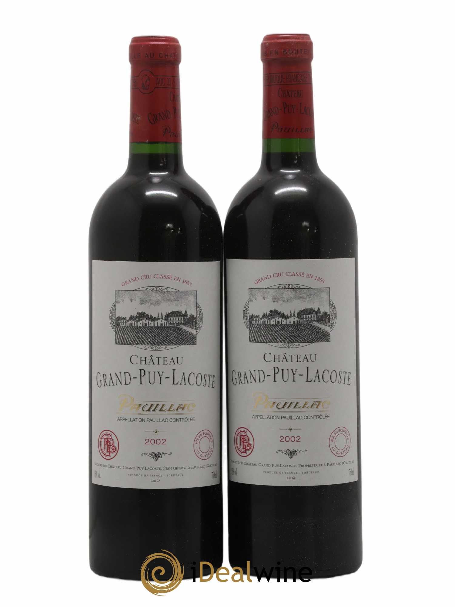 Caisse Millésima Rive Droite Rive Gauche Montrose - Troplong Mondot - Haut Bailly - Grand Puy Lacoste - Brane Cantenac - Branaire Ducru 2002 - Lot of 1 bottle - 4