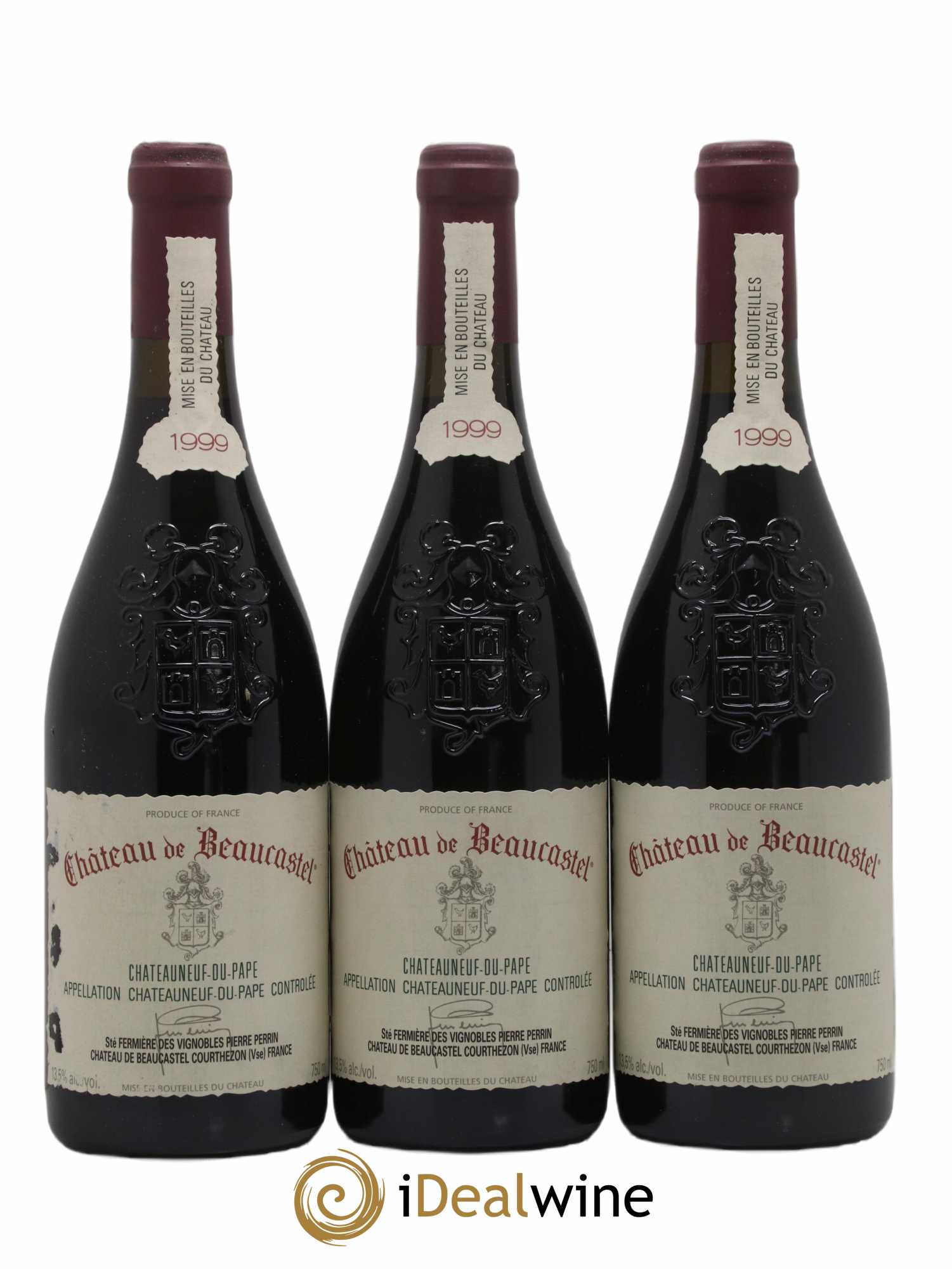 Châteauneuf-du-Pape Château de Beaucastel Famille Perrin 1999 - Lot de 6 bouteilles - 1