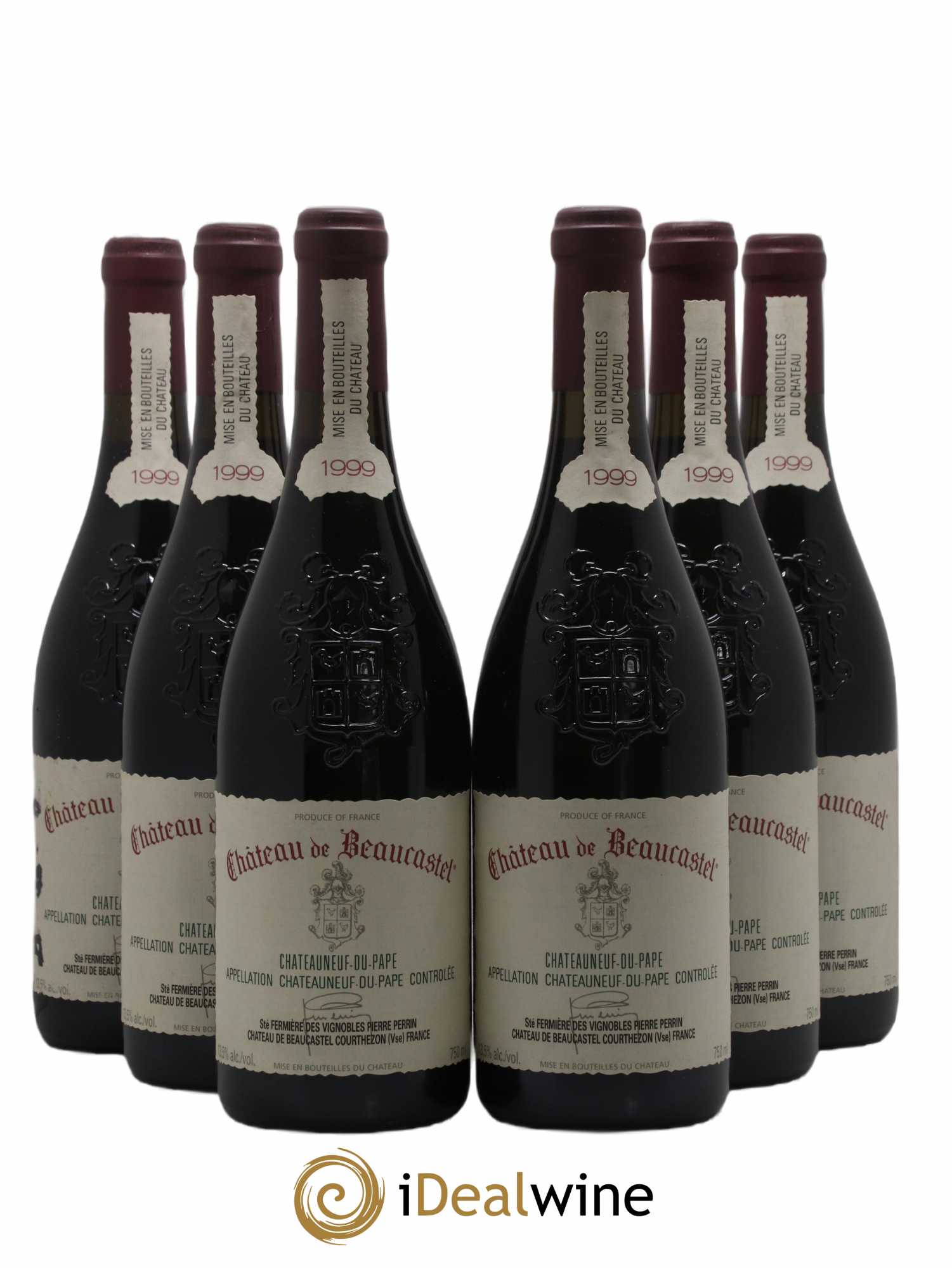 Châteauneuf-du-Pape Château de Beaucastel Famille Perrin 1999 - Lot de 6 bouteilles - 0