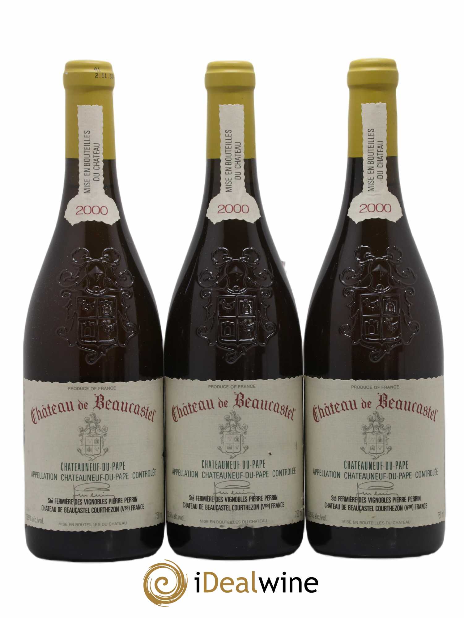Châteauneuf-du-Pape Château de Beaucastel Famille Perrin 2000 - Lot de 6 bouteilles - 1