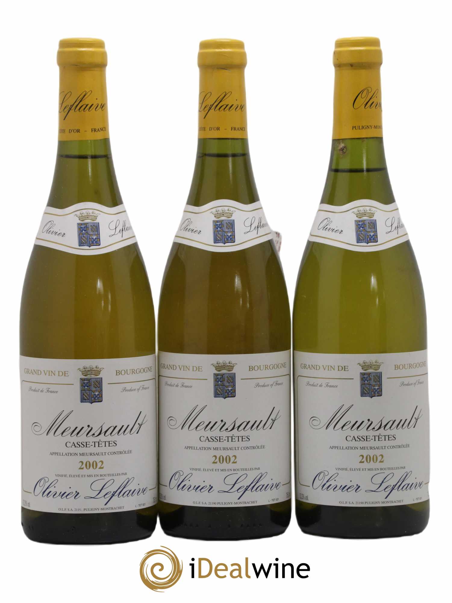 Meursault Casse Tete Olivier Leflaive 2002 - Posten von 3 Flaschen - 0