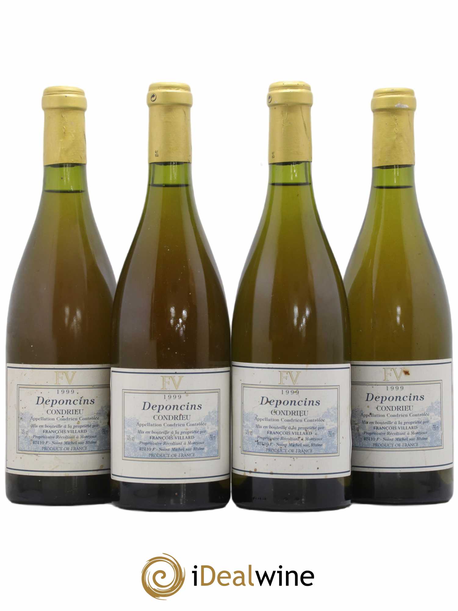 Condrieu Deponcins François Villard 1999 - Lot de 4 bouteilles - 0