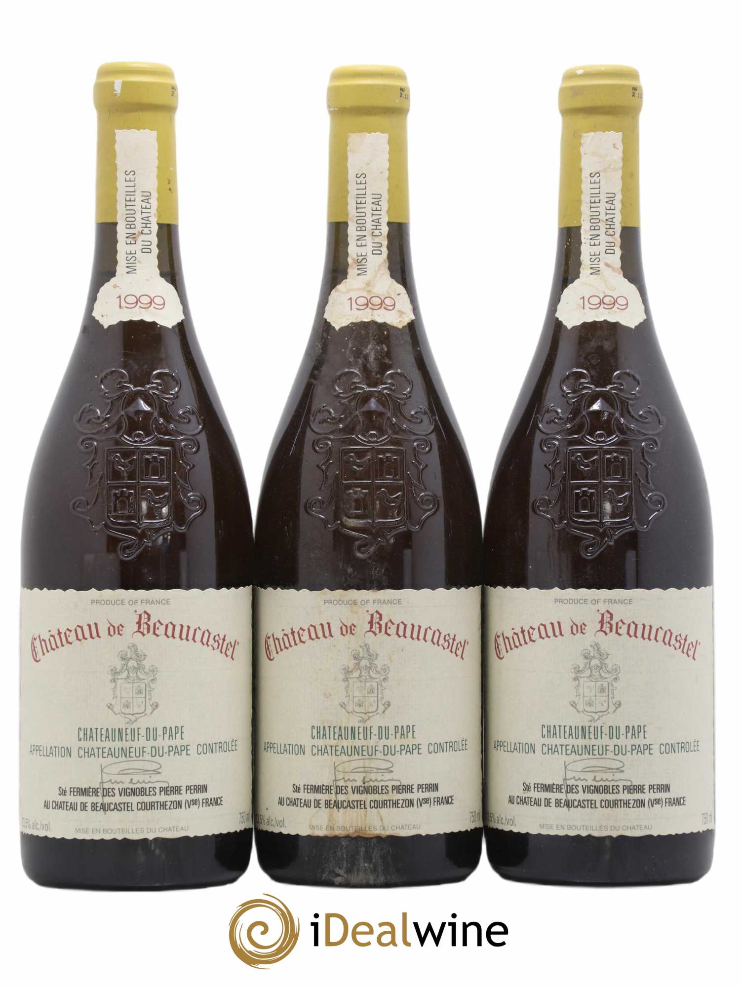 Châteauneuf-du-Pape Château de Beaucastel Famille Perrin 1999 - Lot de 3 bouteilles - 0