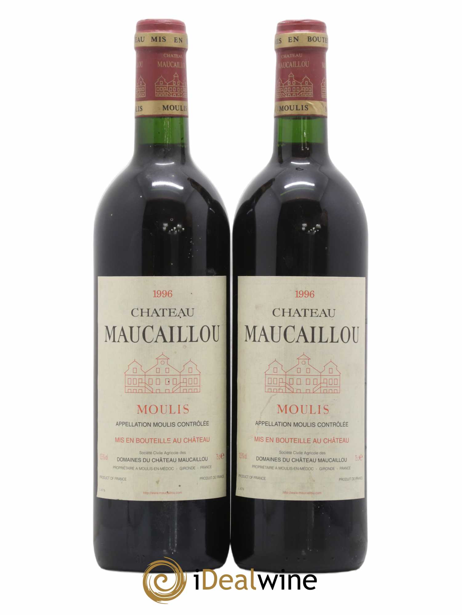 Château Maucaillou 1996 - Lot de 2 bouteilles - 0