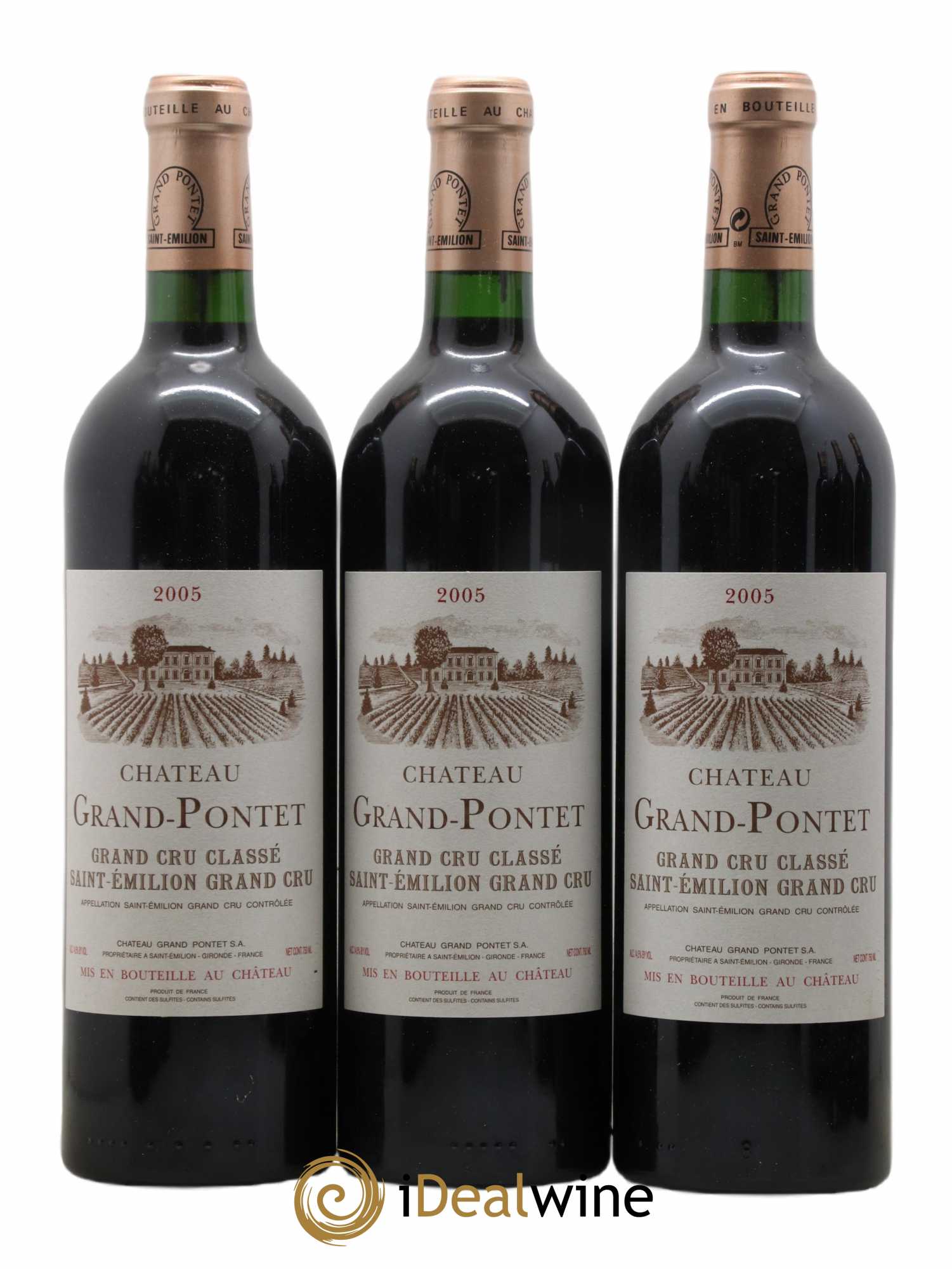 Château Grand Pontet Grand Cru Classé 2005 - Lot de 12 bouteilles - 1