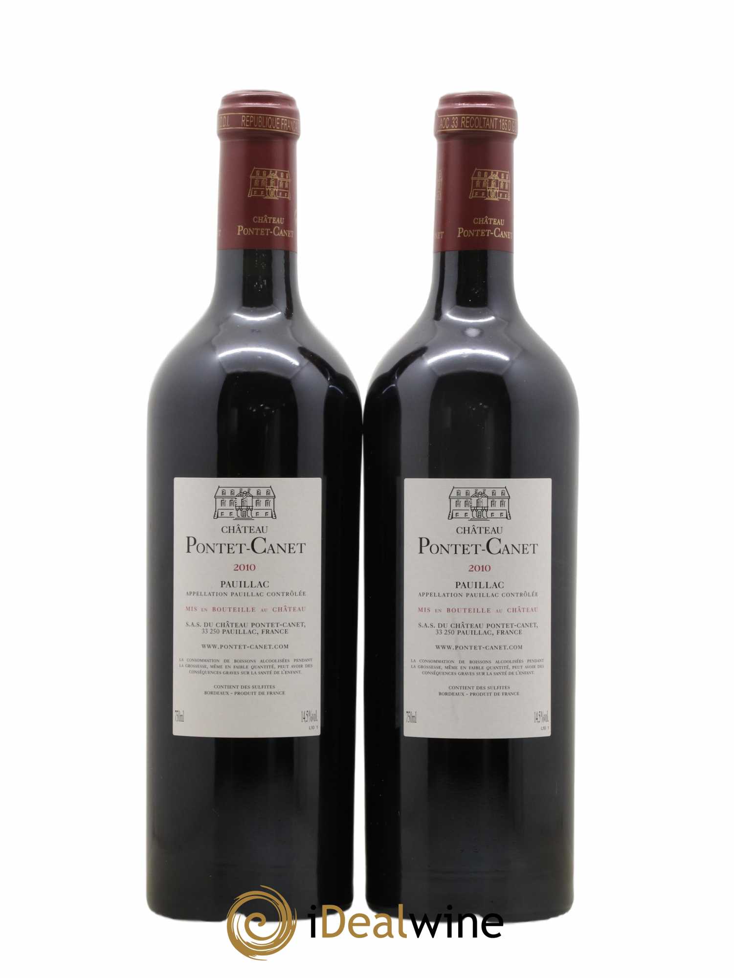 Château Pontet Canet 5ème Grand Cru Classé 2010 - Lot de 2 bouteilles - 1