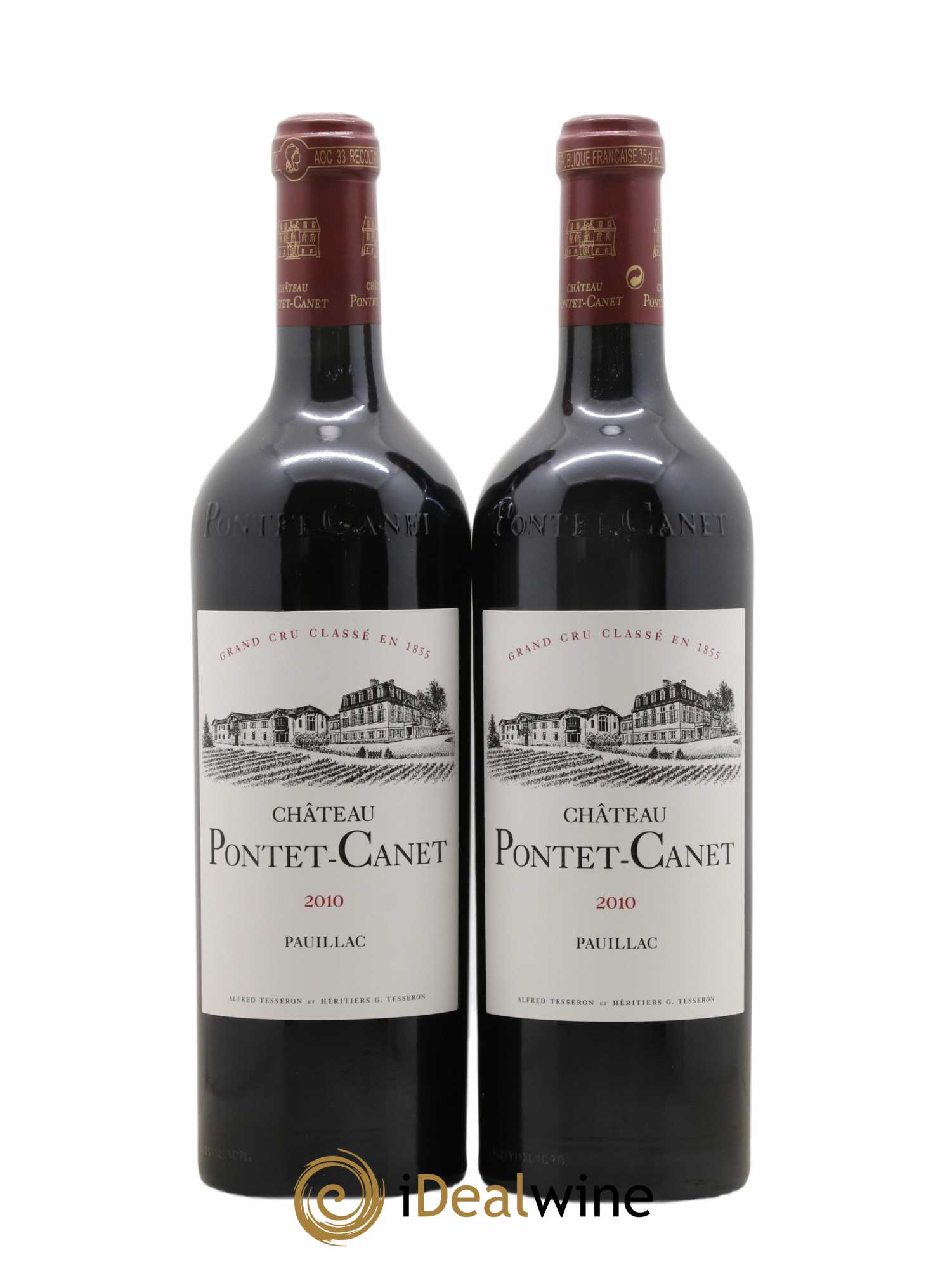 Château Pontet Canet 5ème Grand Cru Classé 2010 - Lot de 2 bouteilles - 0