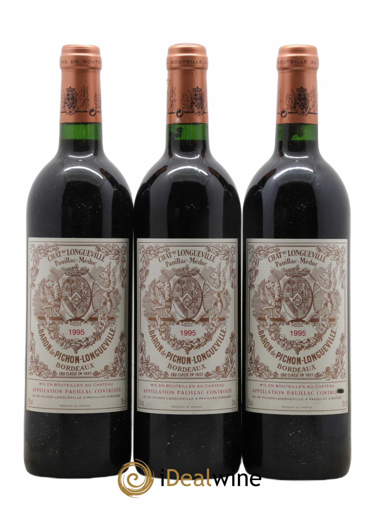 Pichon Longueville Baron 2ème Grand Cru Classé 1995 - Lot de 3 bouteilles - 0