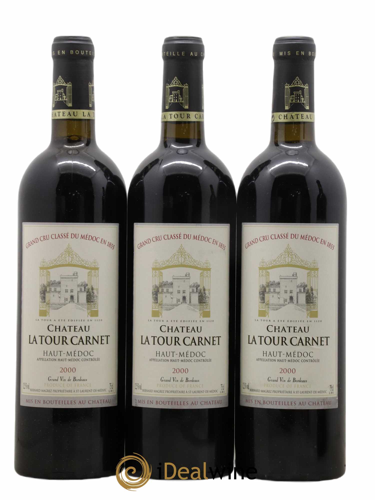 Château la Tour Carnet 4ème Grand Cru Classé 2000 - Lot de 12 bouteilles - 4