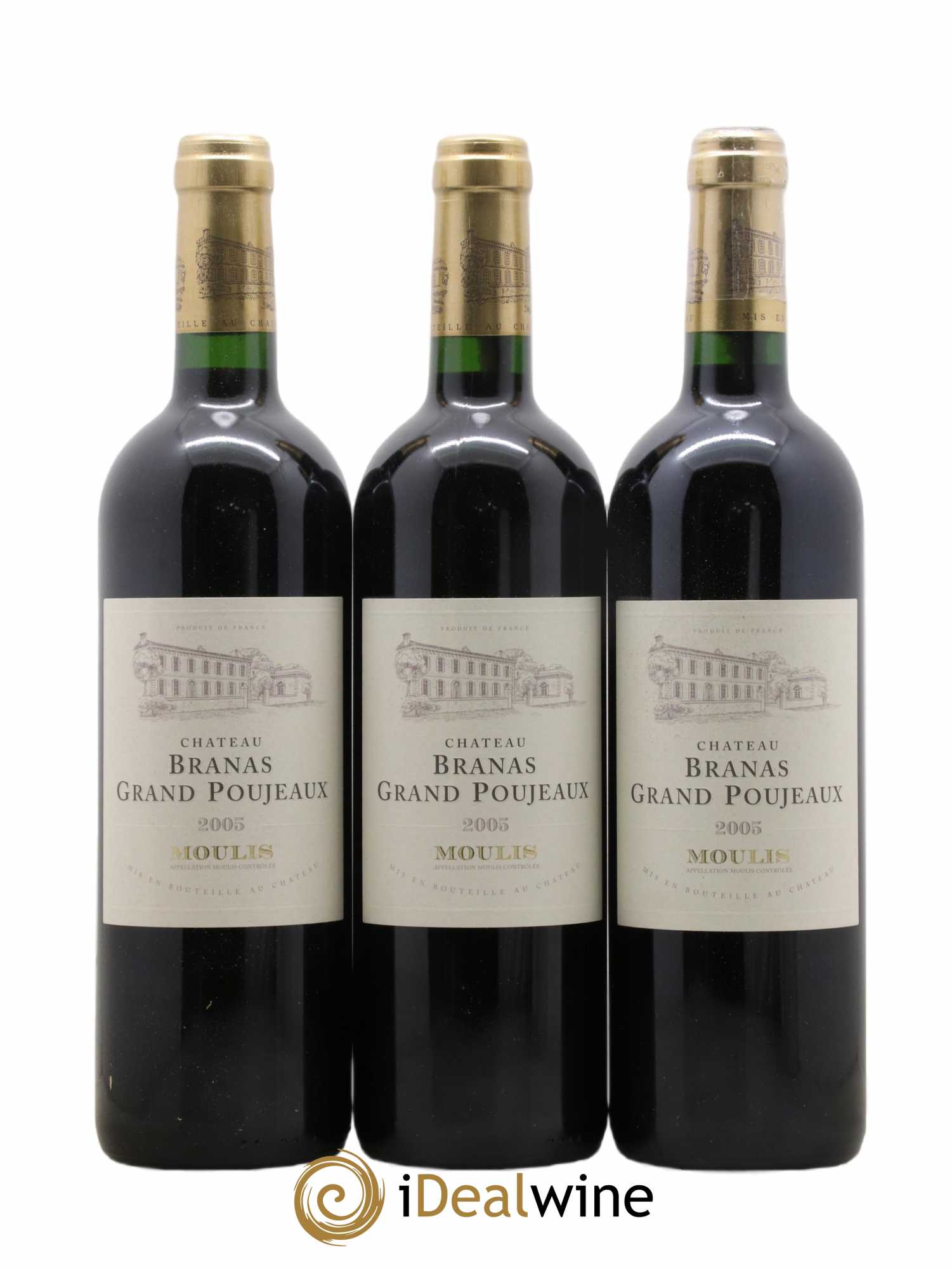 Château Branas Grand Poujeaux Cru Bourgeois 2005 - Lot de 12 bouteilles - 1
