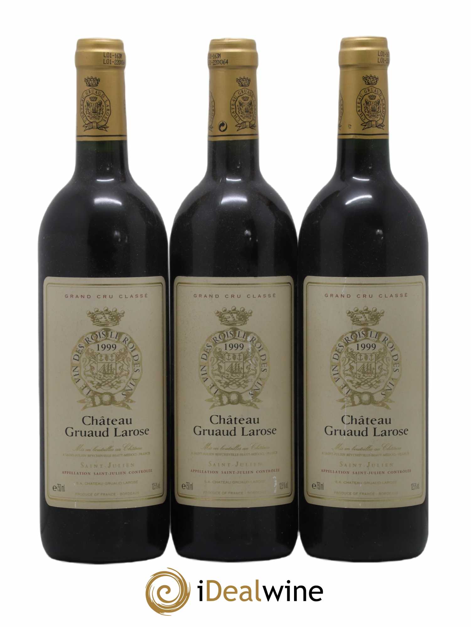 Château Gruaud Larose 2ème Grand Cru Classé 1999 - Lot de 3 bouteilles - 0