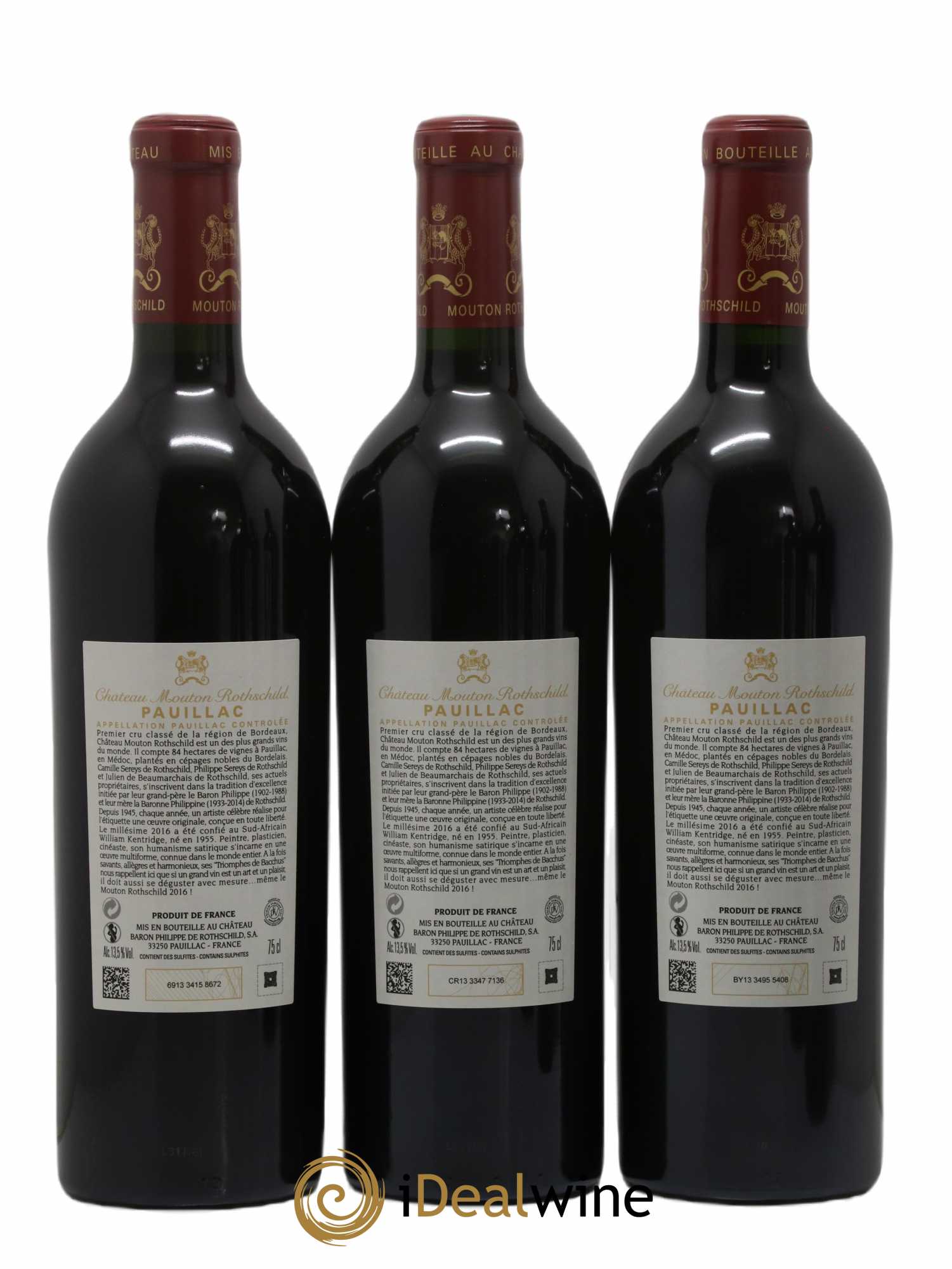 Château Mouton Rothschild 1er Grand Cru Classé 2016 - Lot de 6 bouteilles - 2